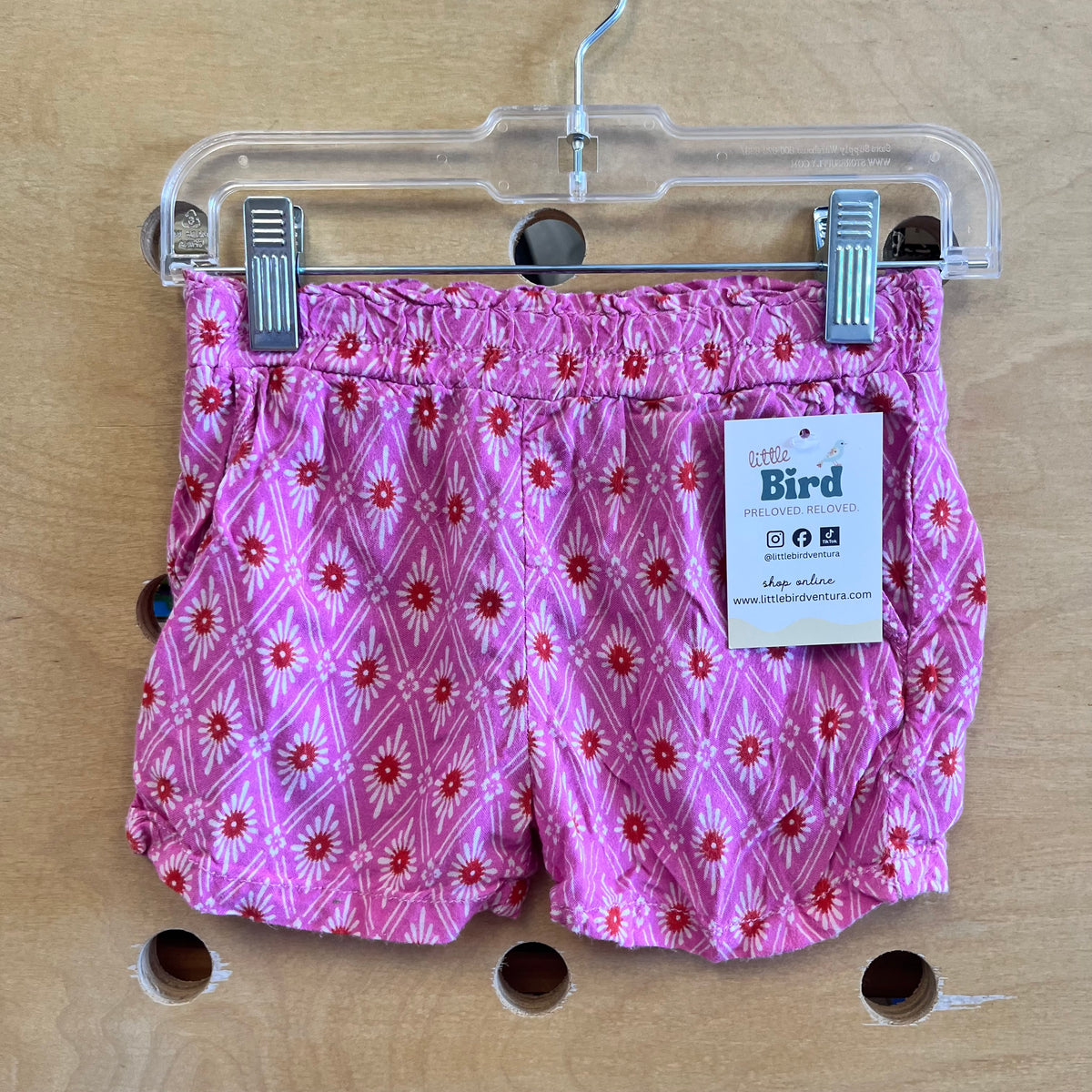 Pink/Red Floral Soft Shorts