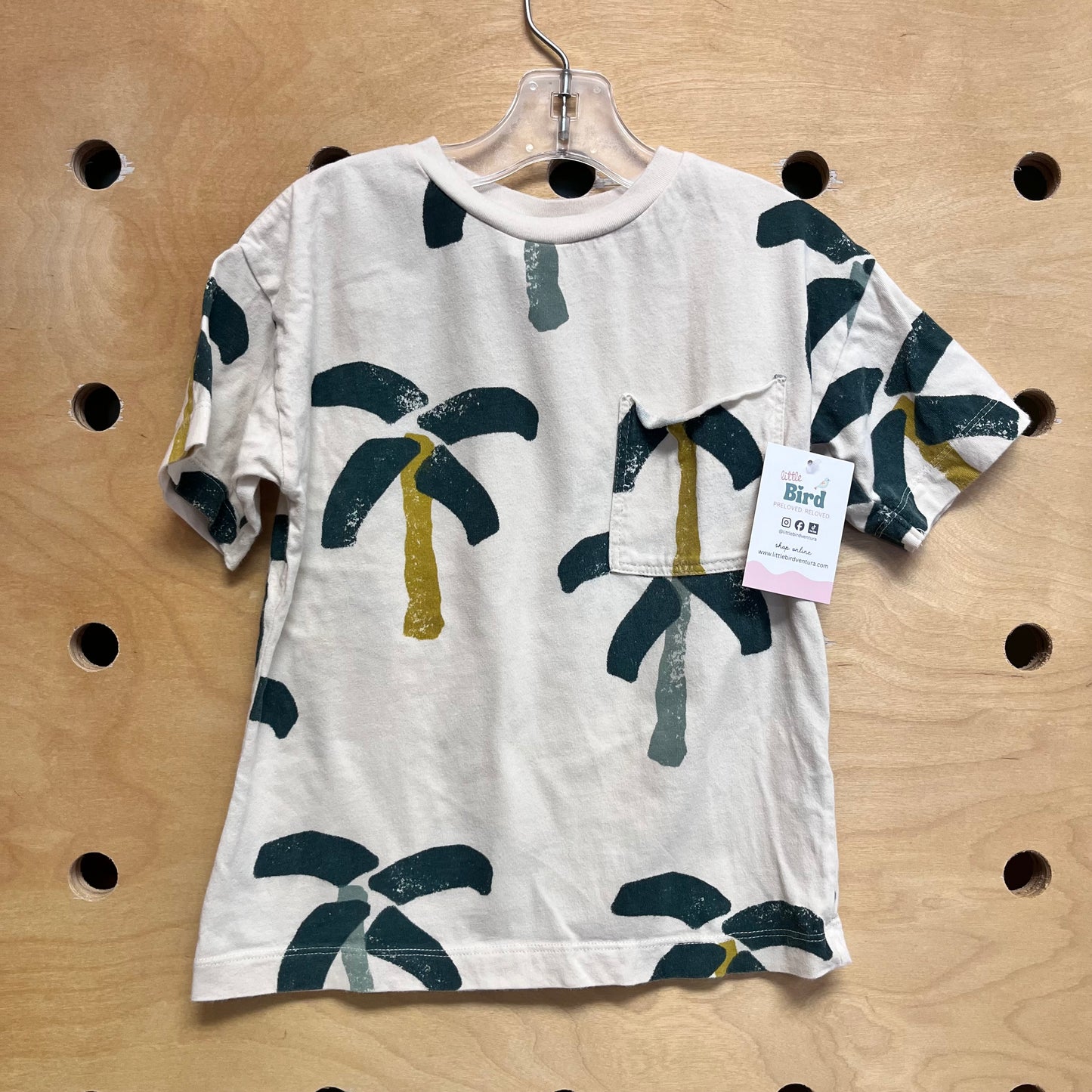 Cream/Green Palm Trees Tee