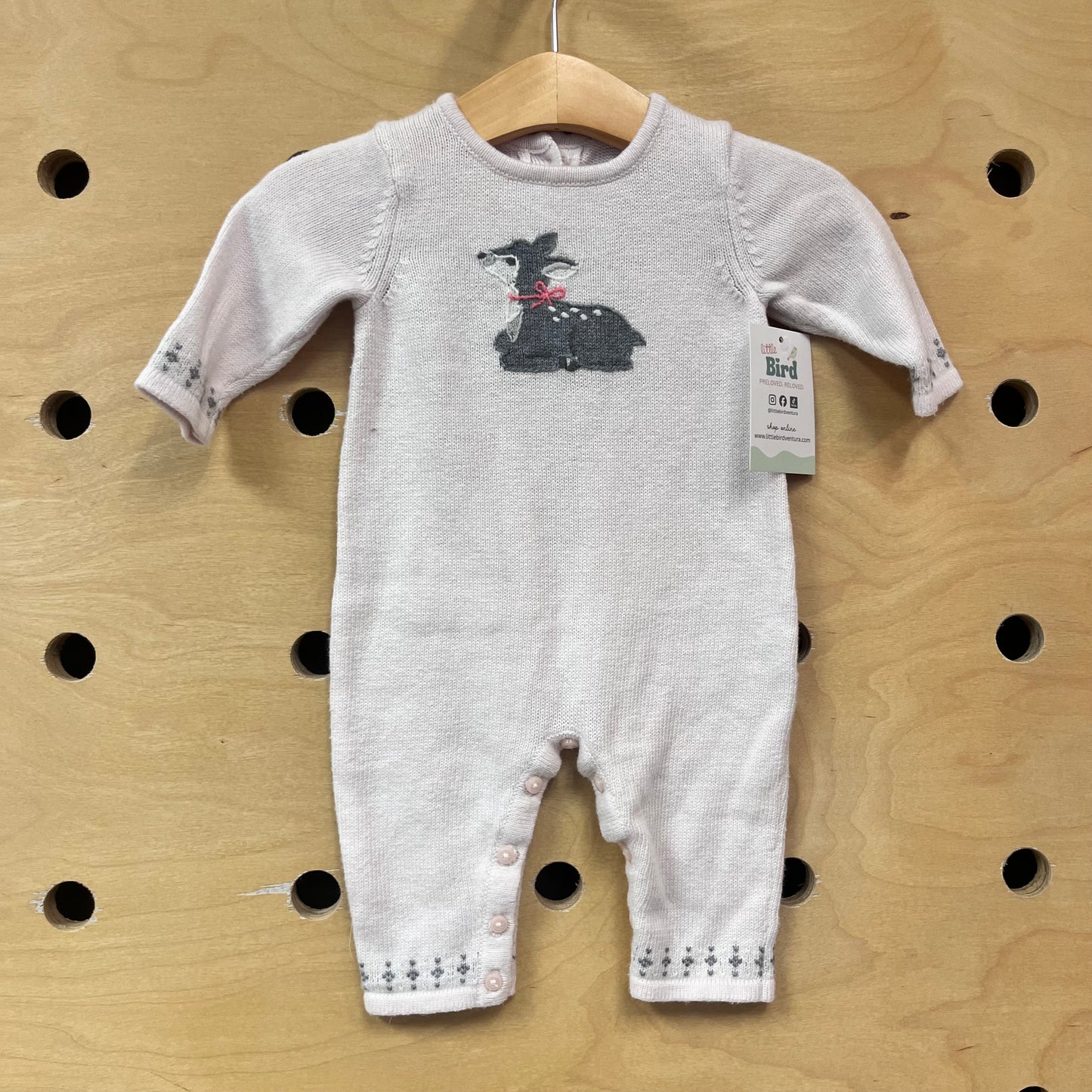Pink Deer Soft Knit Romper