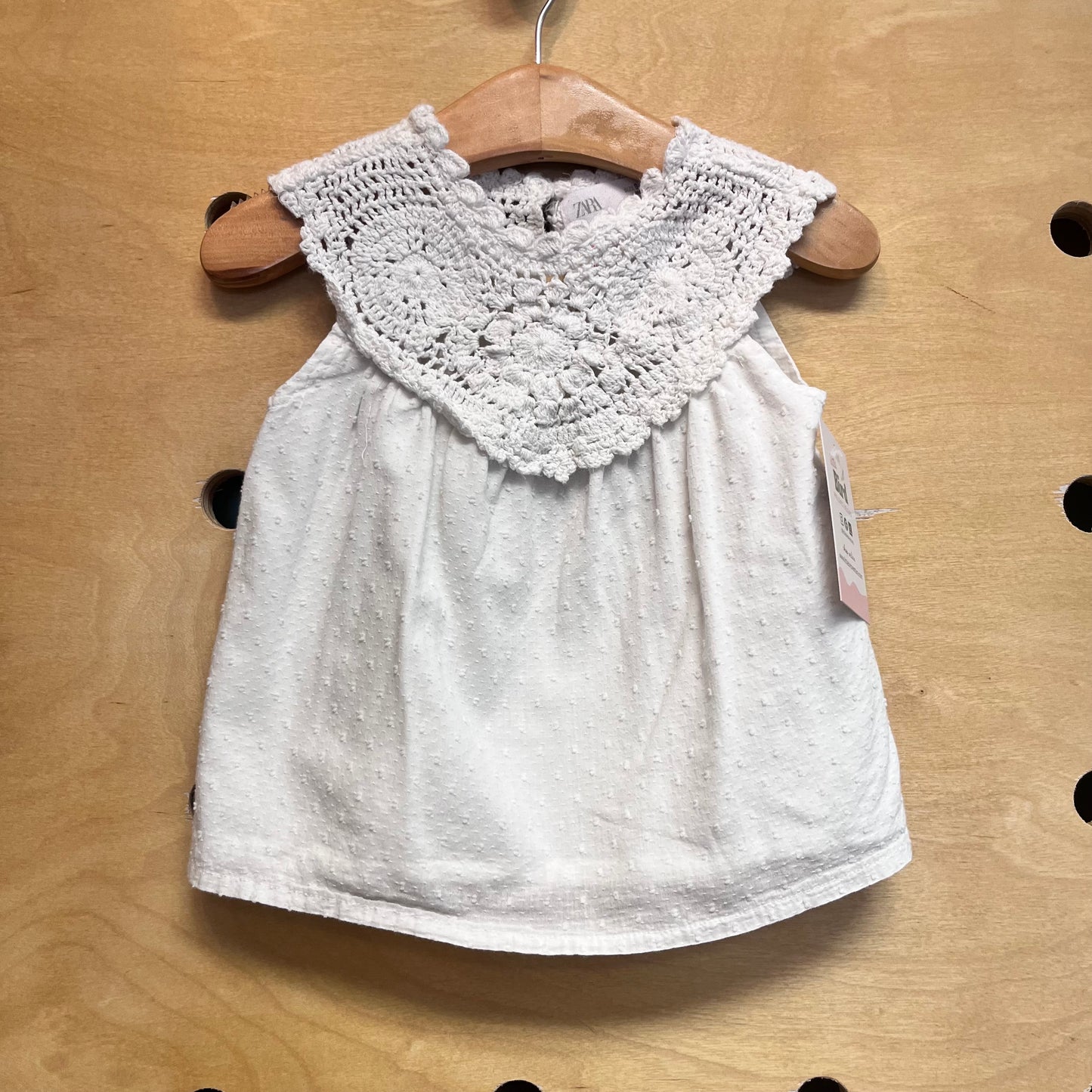 Crocheted/Swiss Dot Top