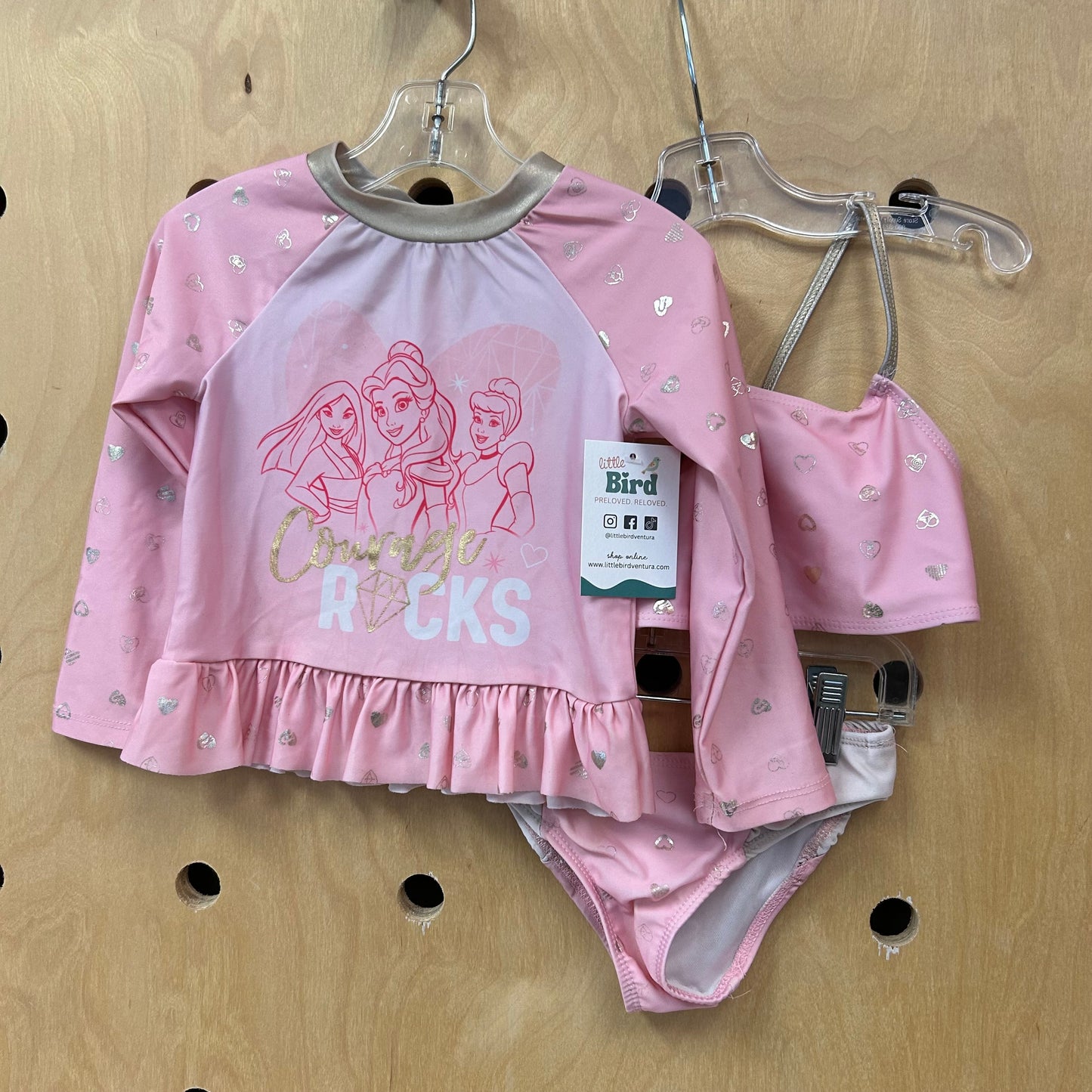 Pink Courage Rocks 3pc Swimsuit