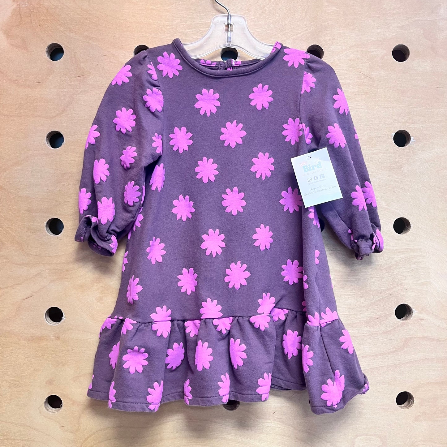 Organic Purple/Pink Flowers Dress