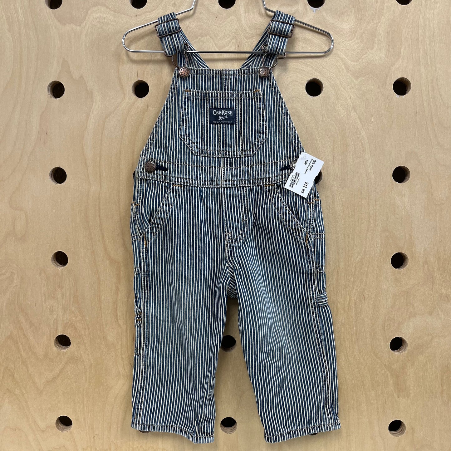 Denim Striped Overalls