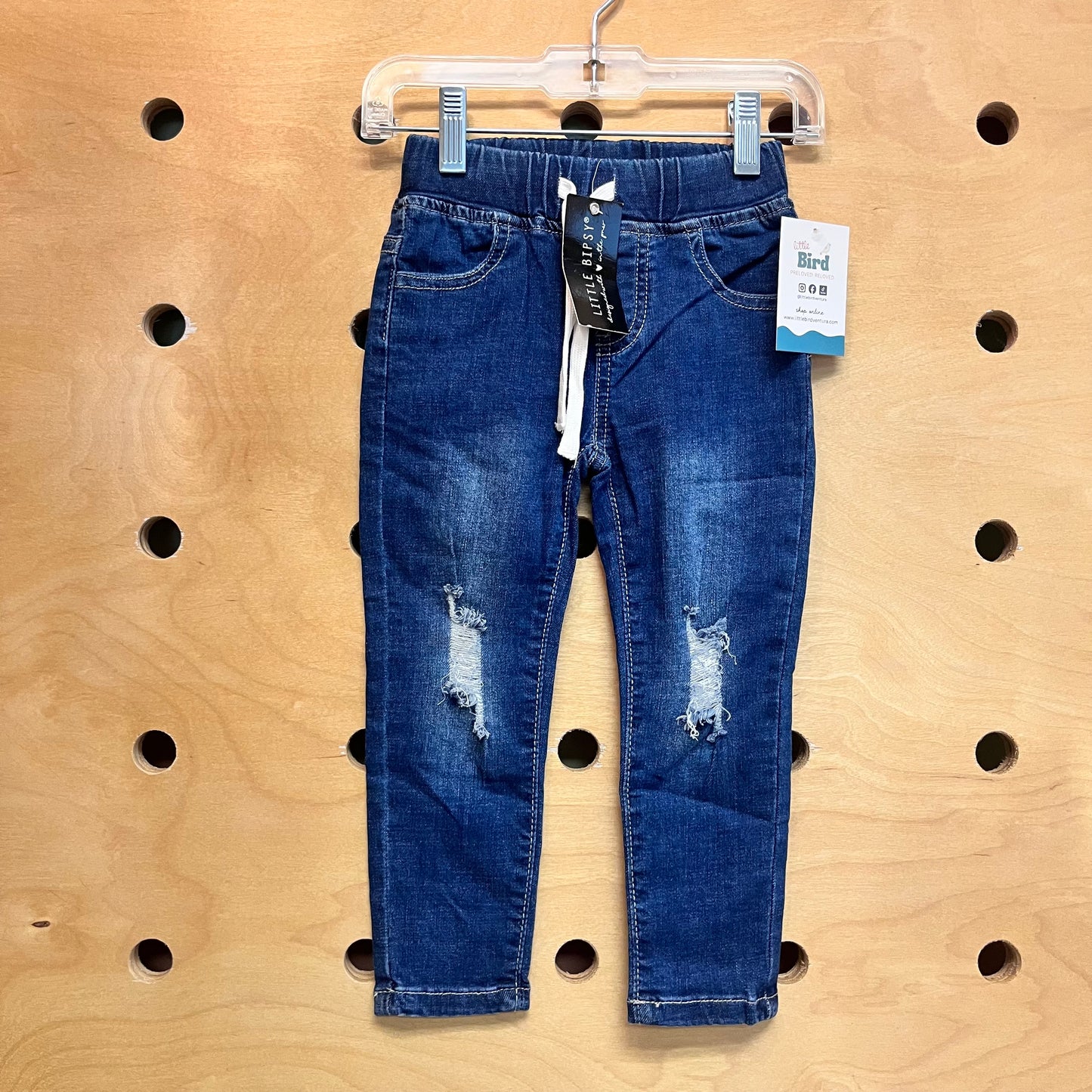 Distressed Drawstring Denim NEW!
