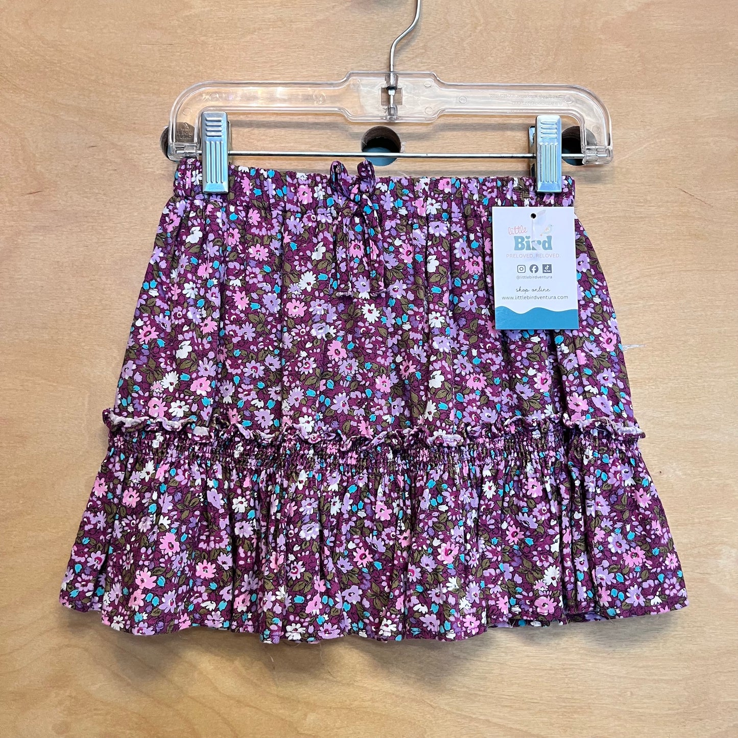 Purple Floral Skirt