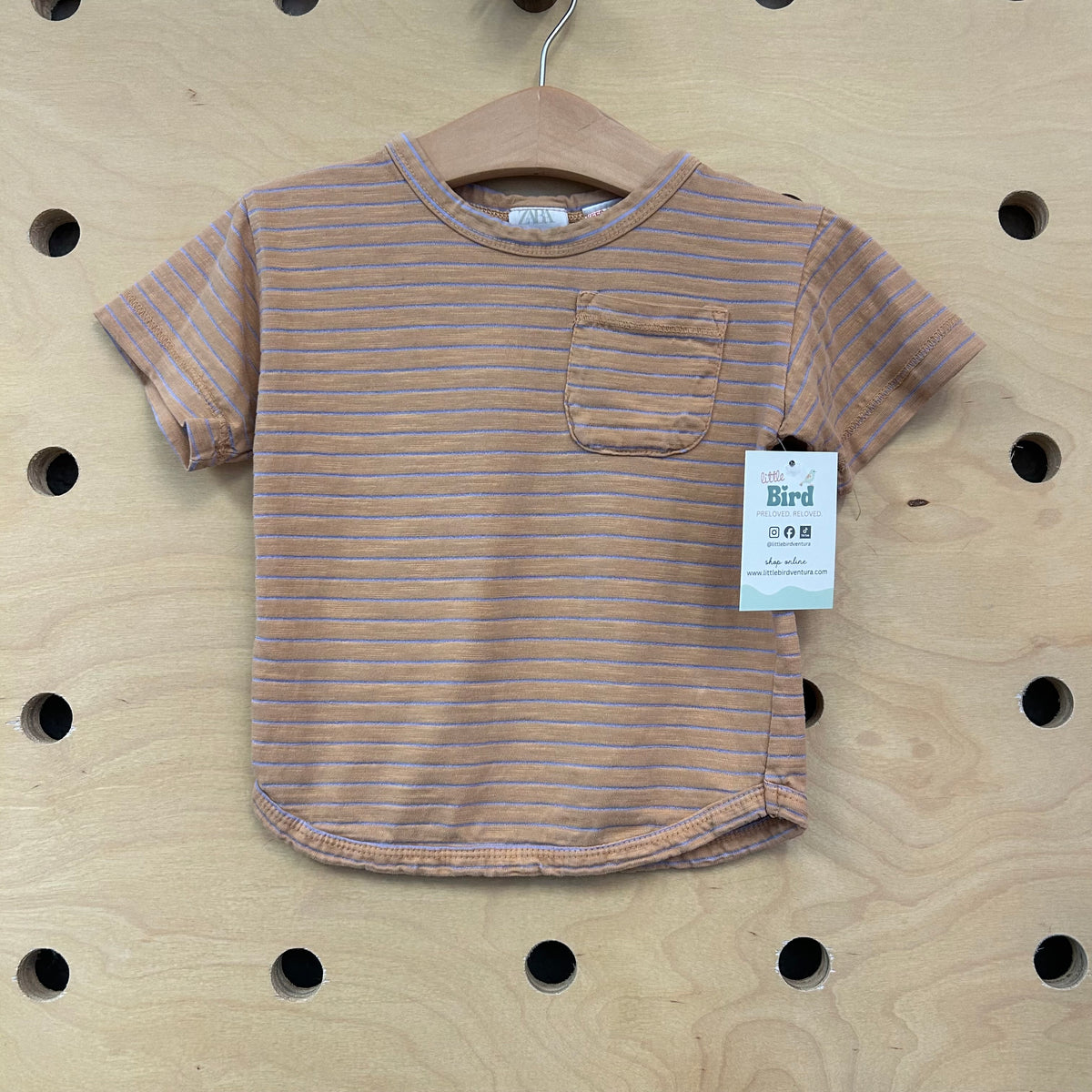 Brown & Blue Striped Tee
