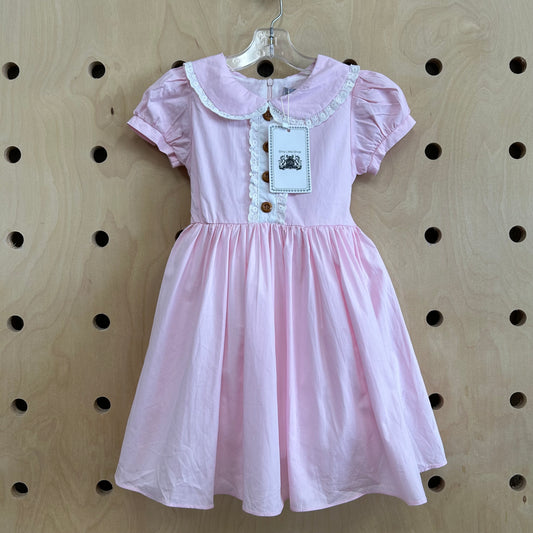 Pink Button & Lace Detailed Dress NEW!