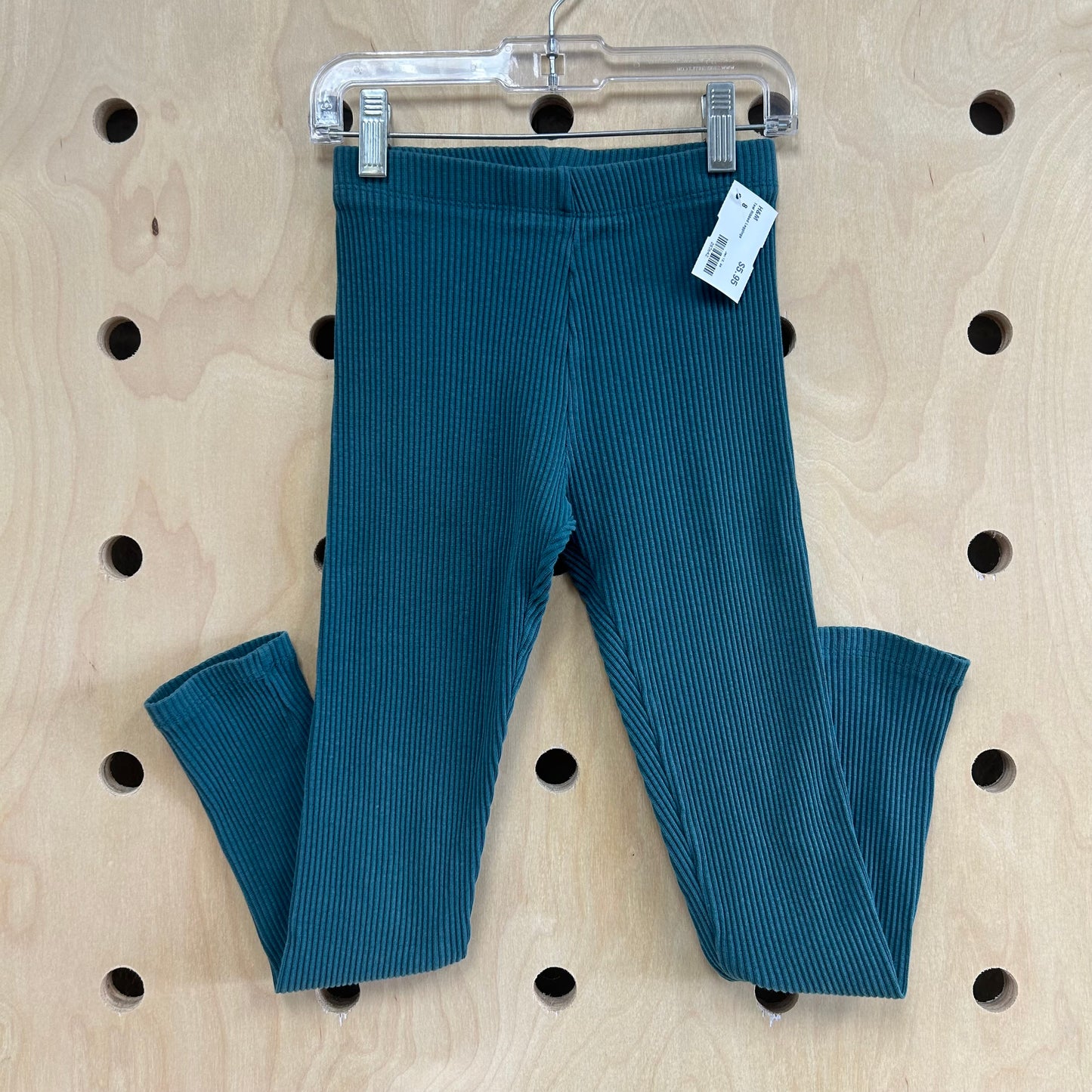 Teal Ribbed Leggings