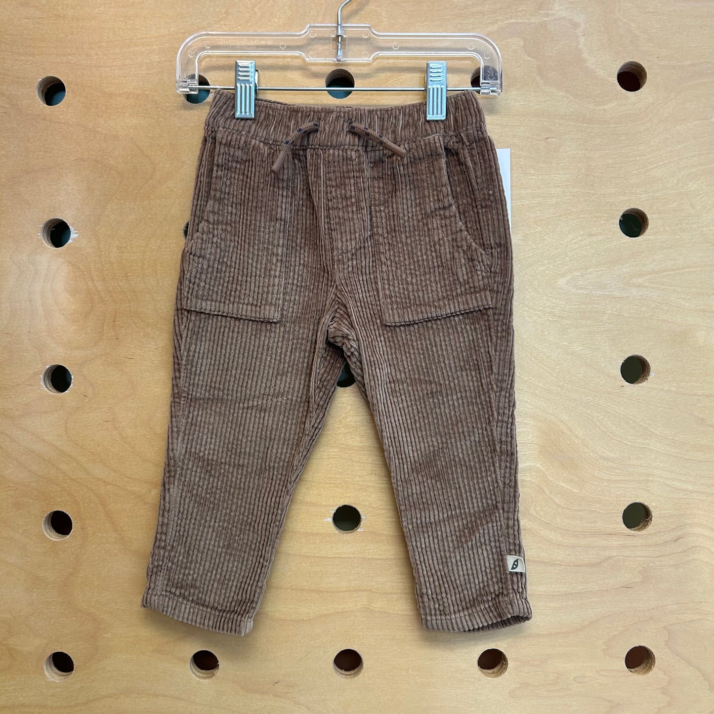 Organic Brown Cord Drawstring Pants