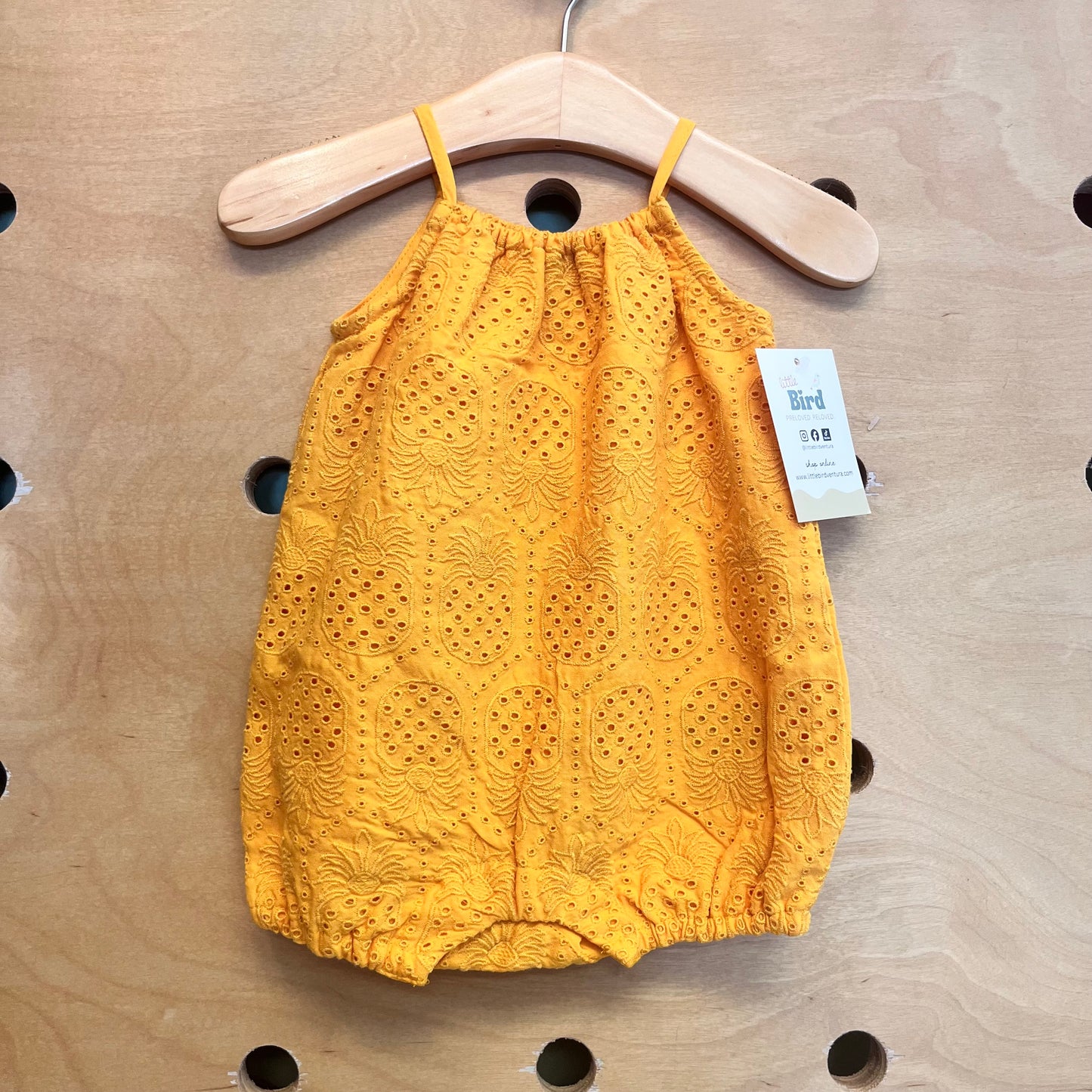 Yellow Eyelet Pineapple Romper