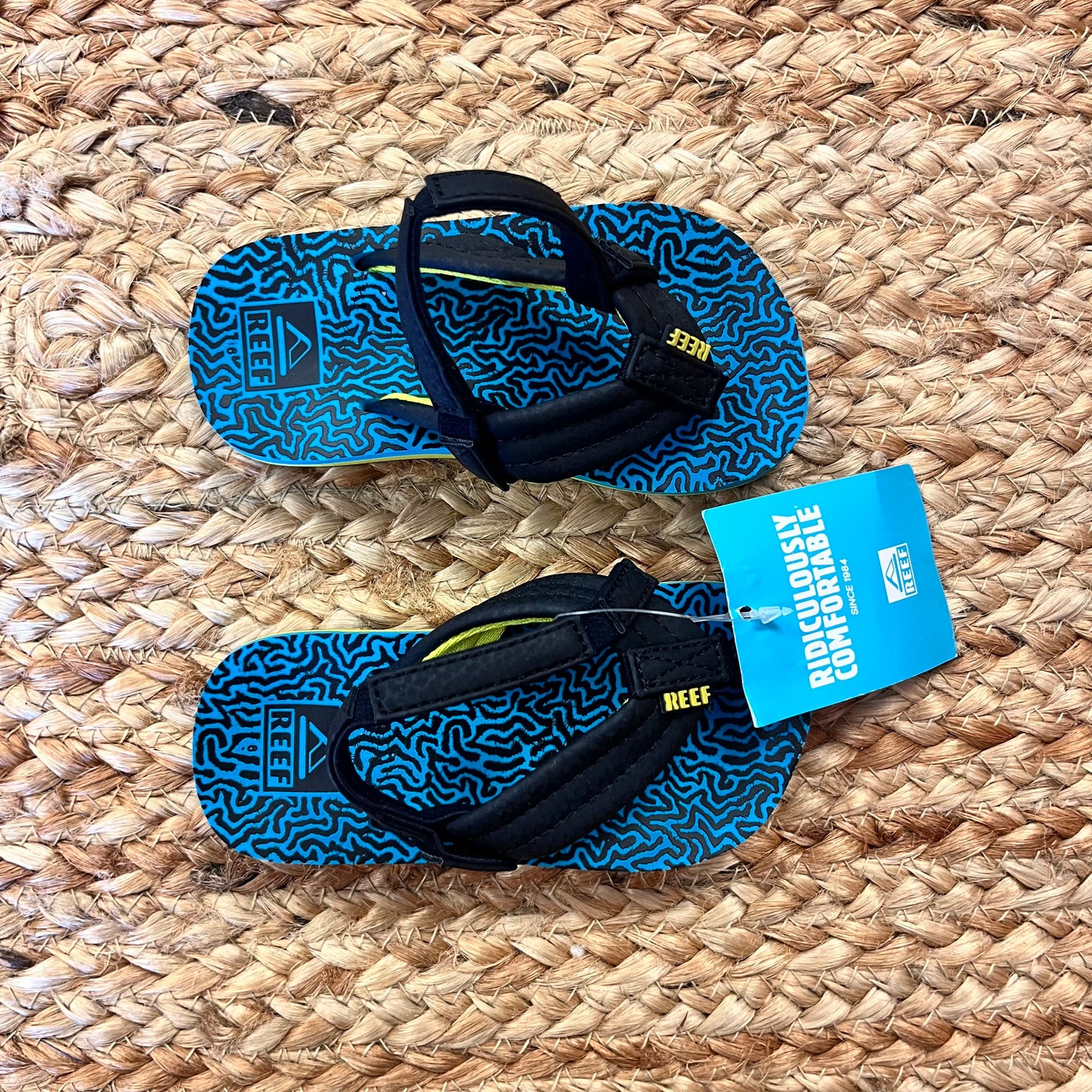 Green/Blue Print Beach Sandals NEW!