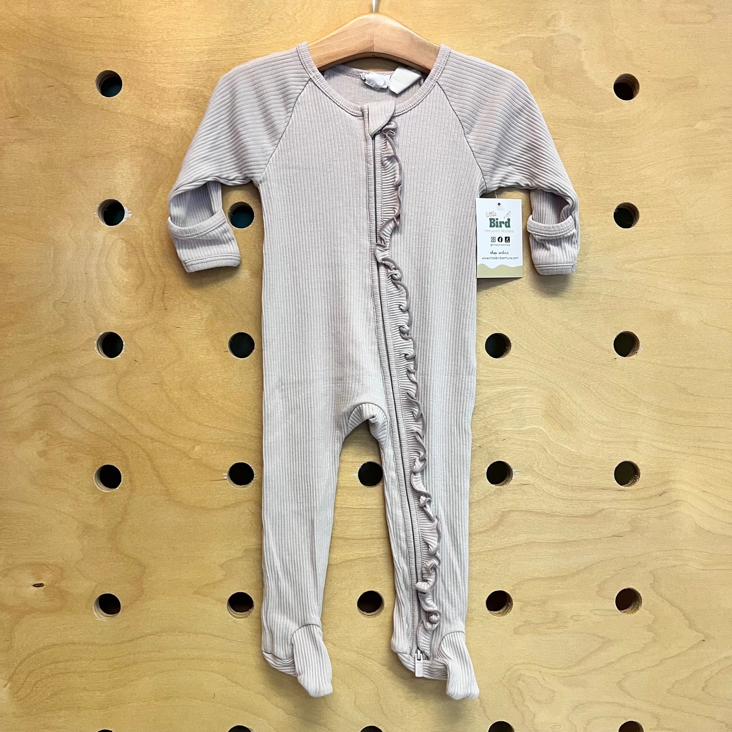 Lavender Ribbed Organic Footies