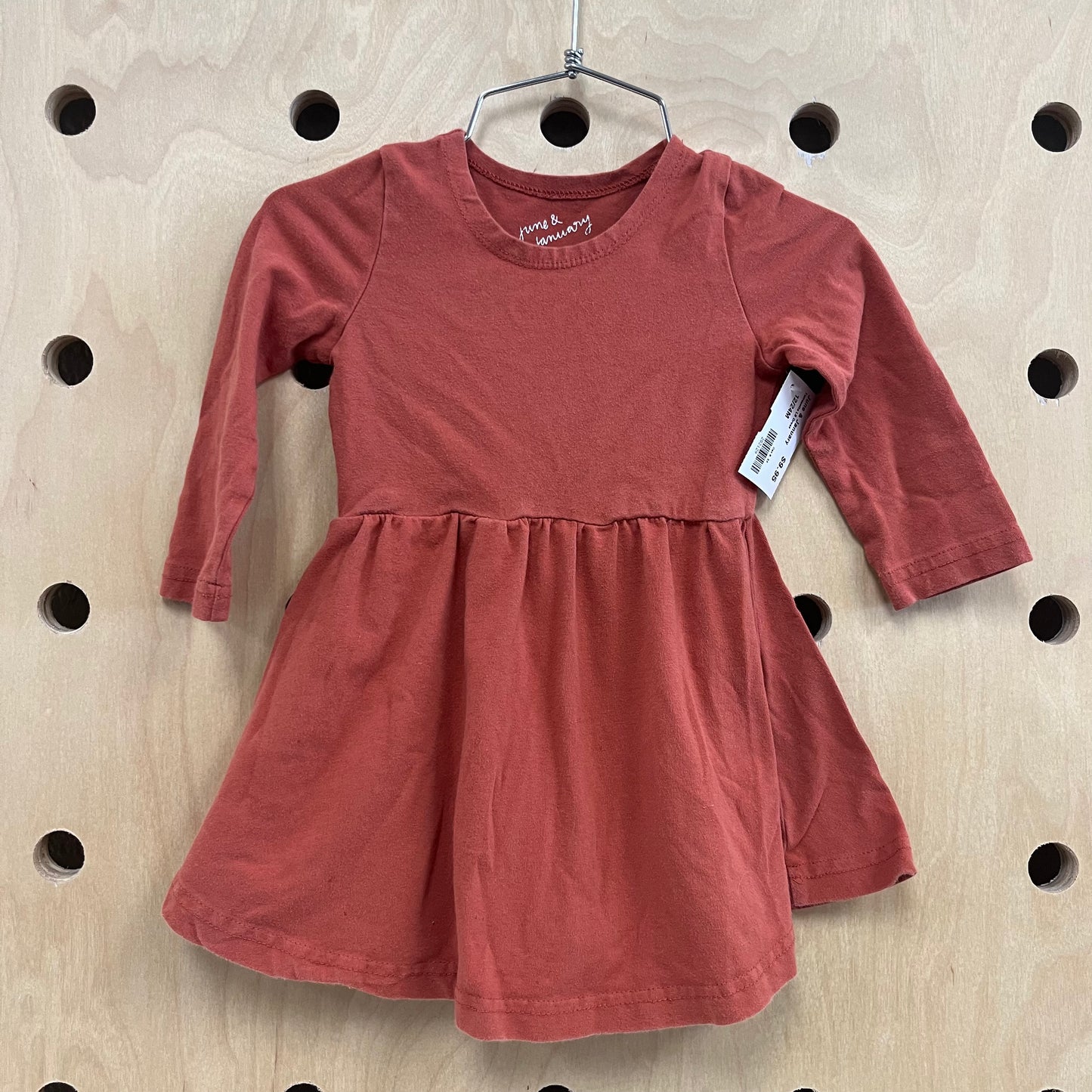 Red Linen Blend Dress