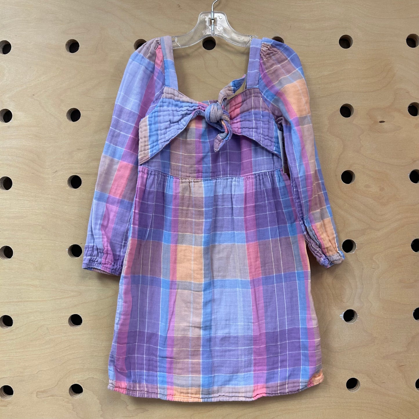 Pastels Front Bow LS Dress