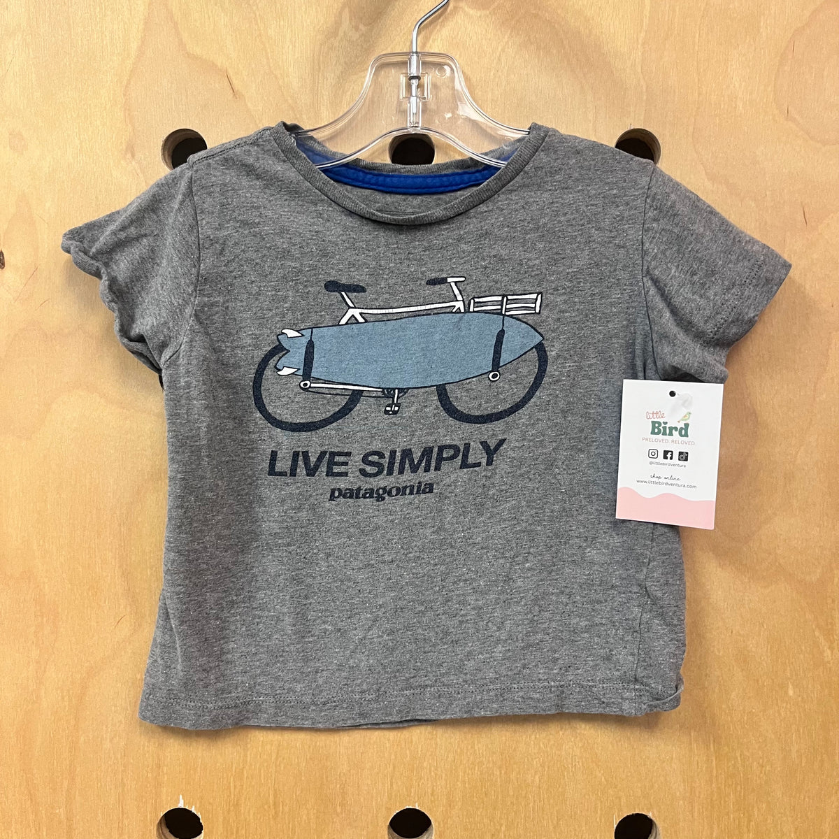 Grey Live Simply Bicycle Tee