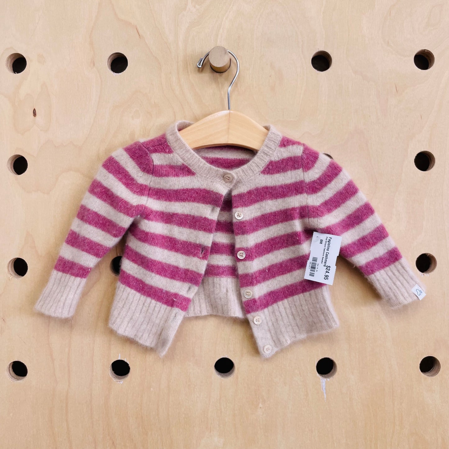 Pink Striped Cashmere Sweater