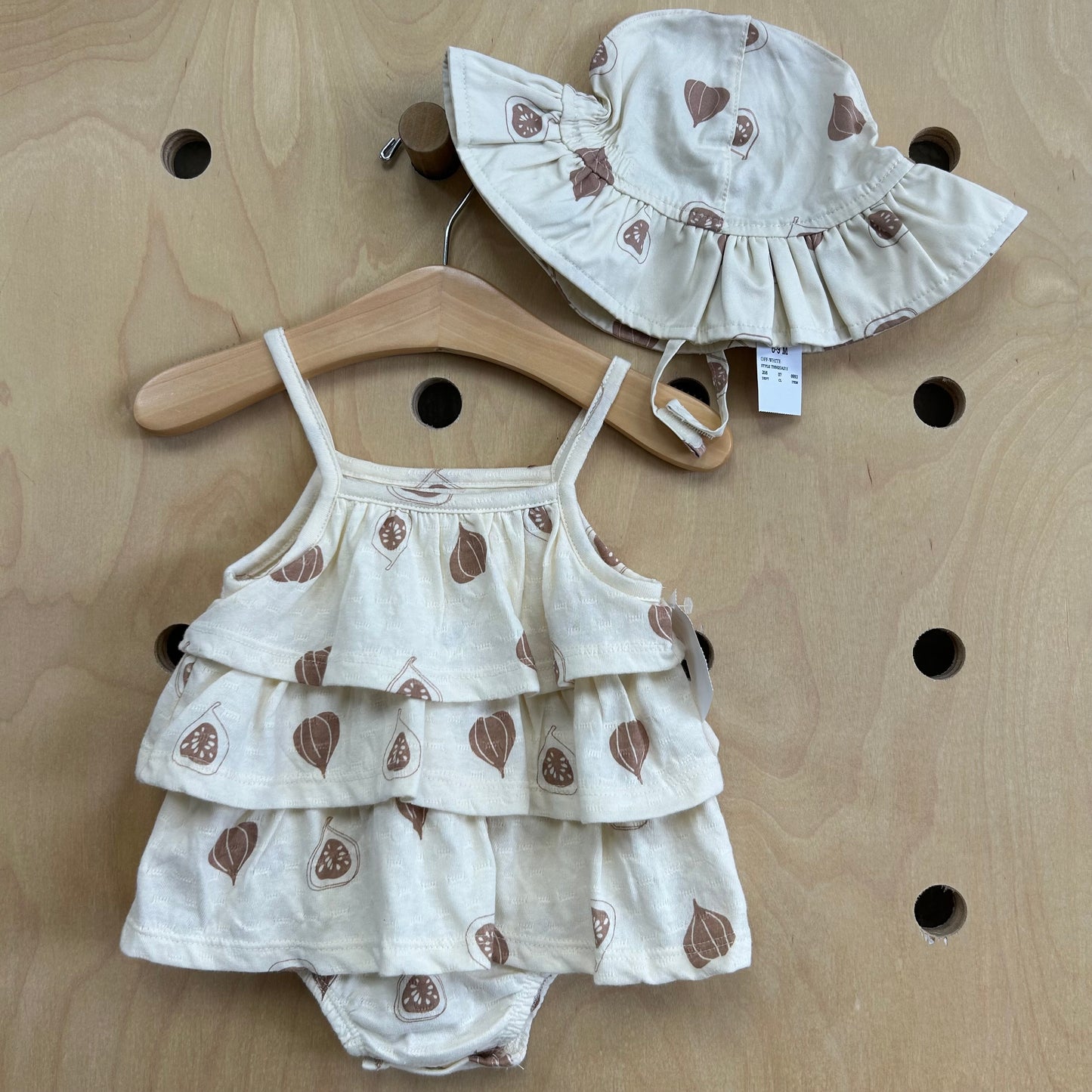 Cream Figs Romper + Hat