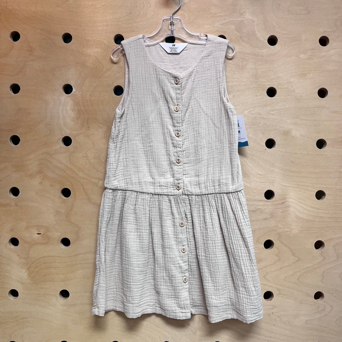 Sandy Wood Button Gauze Dress