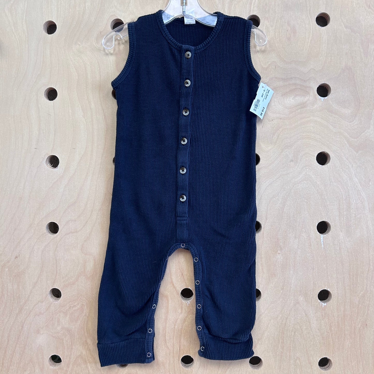 Black Waffle Knit Romper