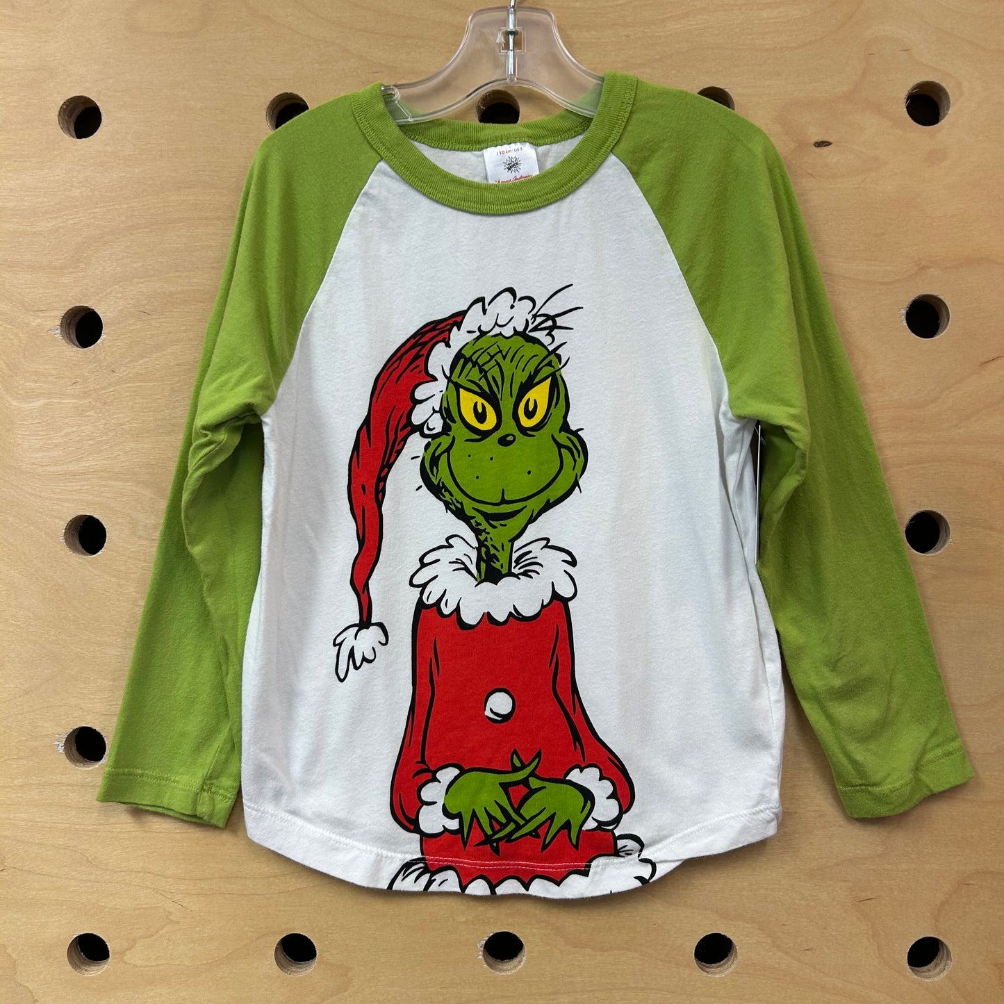 Green/White Grinch Cotton LS