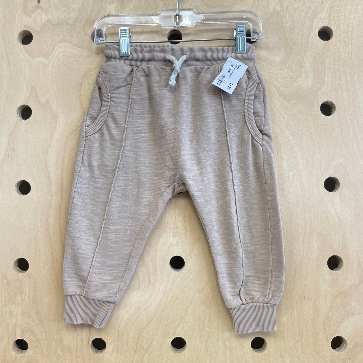 Tan Center Seam Joggers