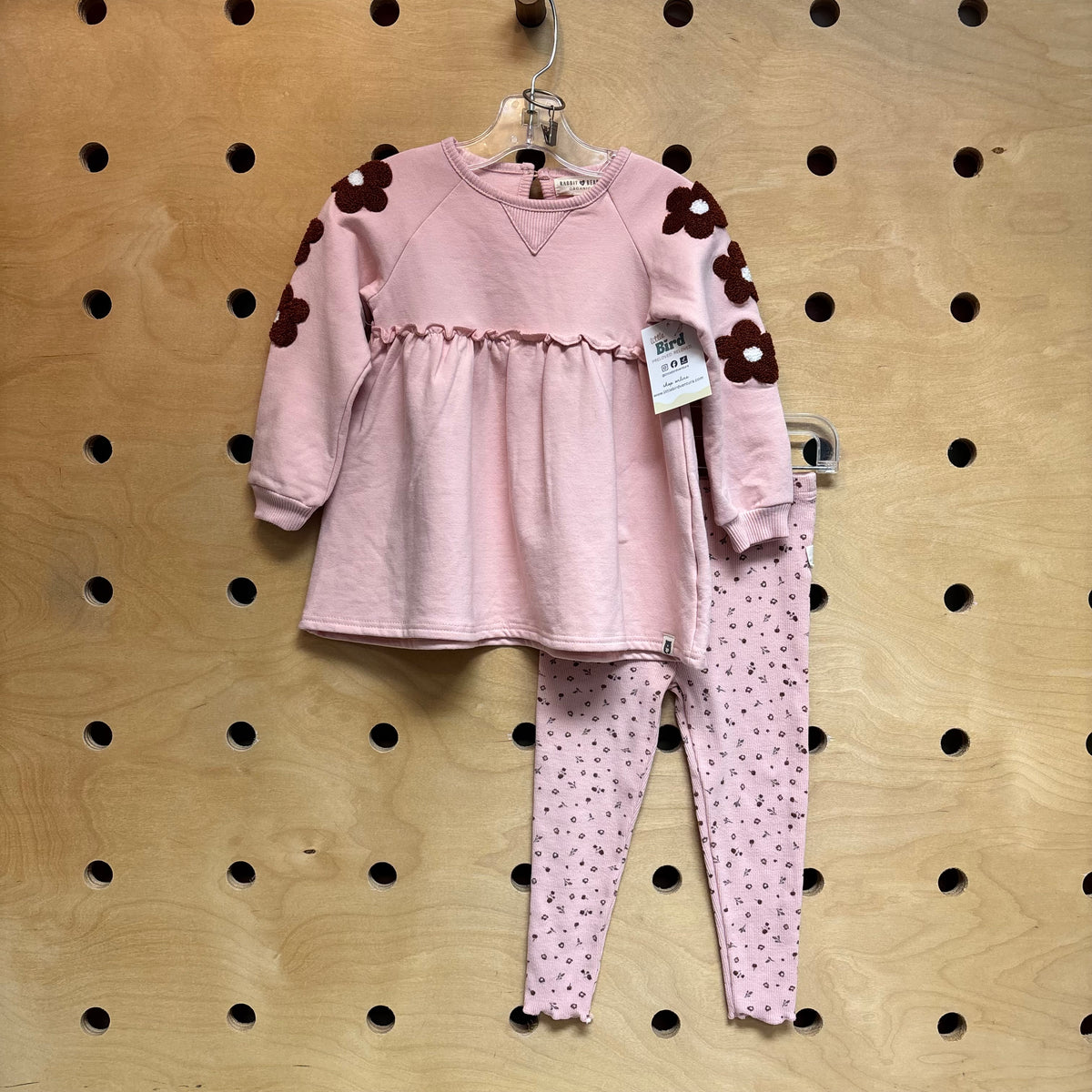 Organic Pink/Maroon Floral Outfit