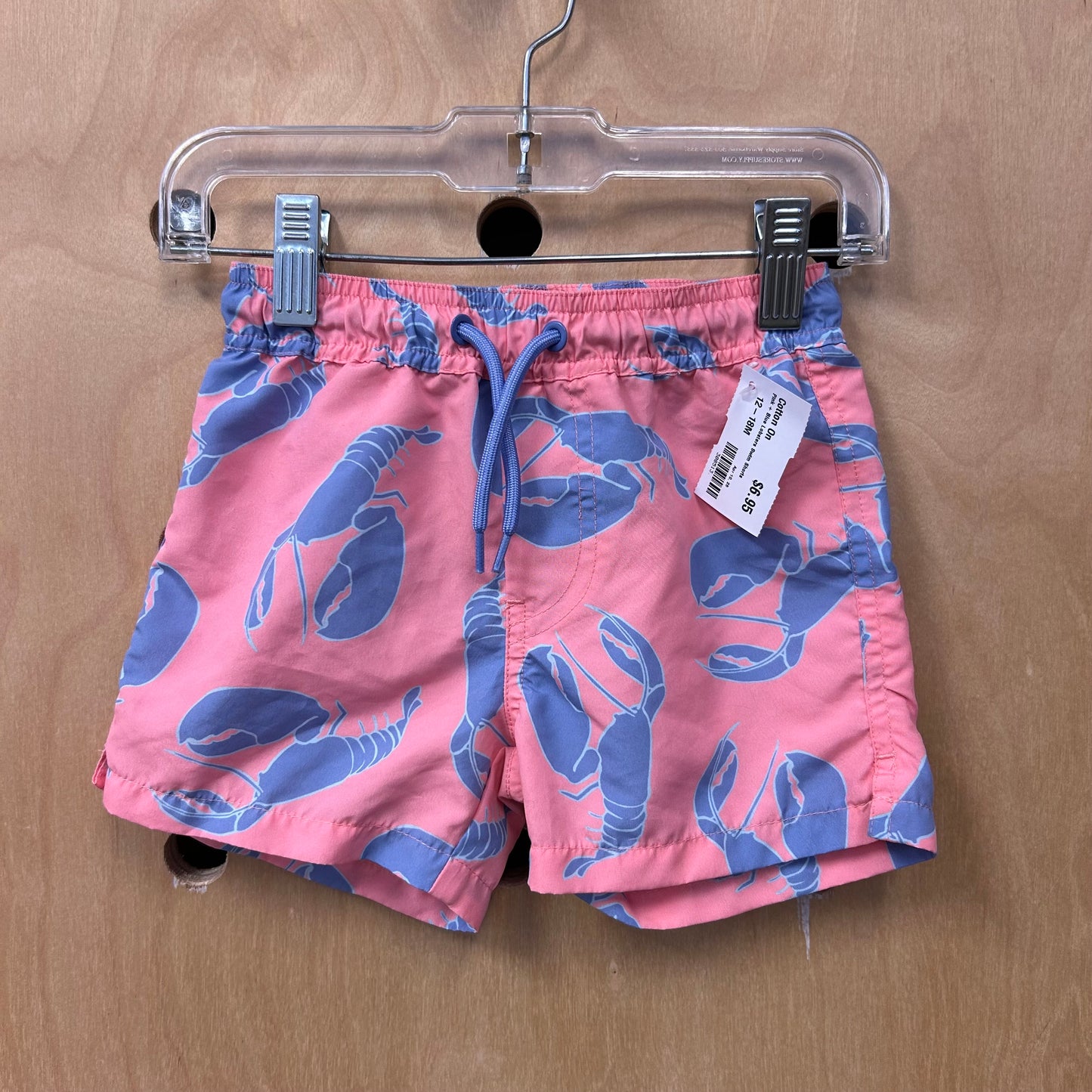 Pink + Blue Lobsters Swim Shorts