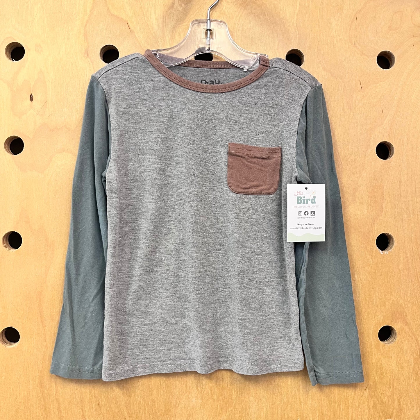 Grey/Tan Colorblock Tee