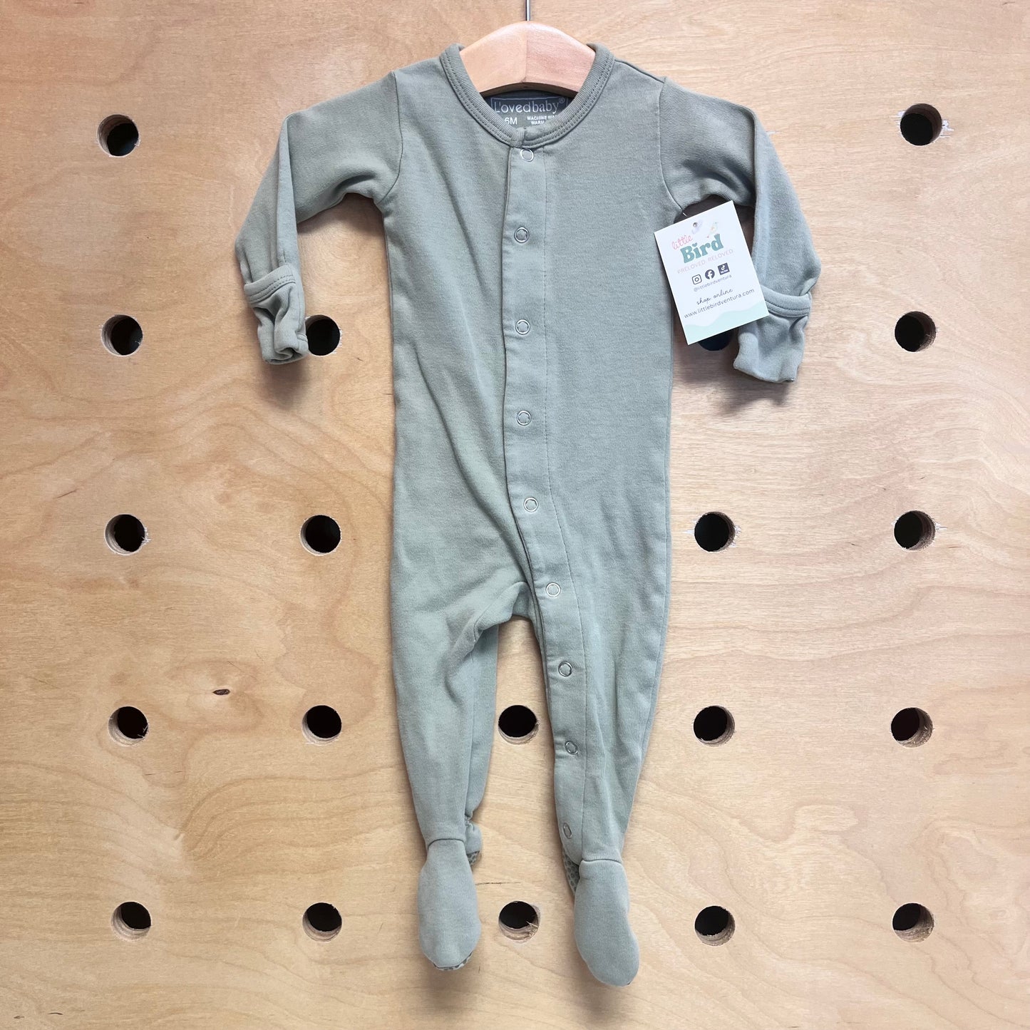 Organic Green Snap Footies