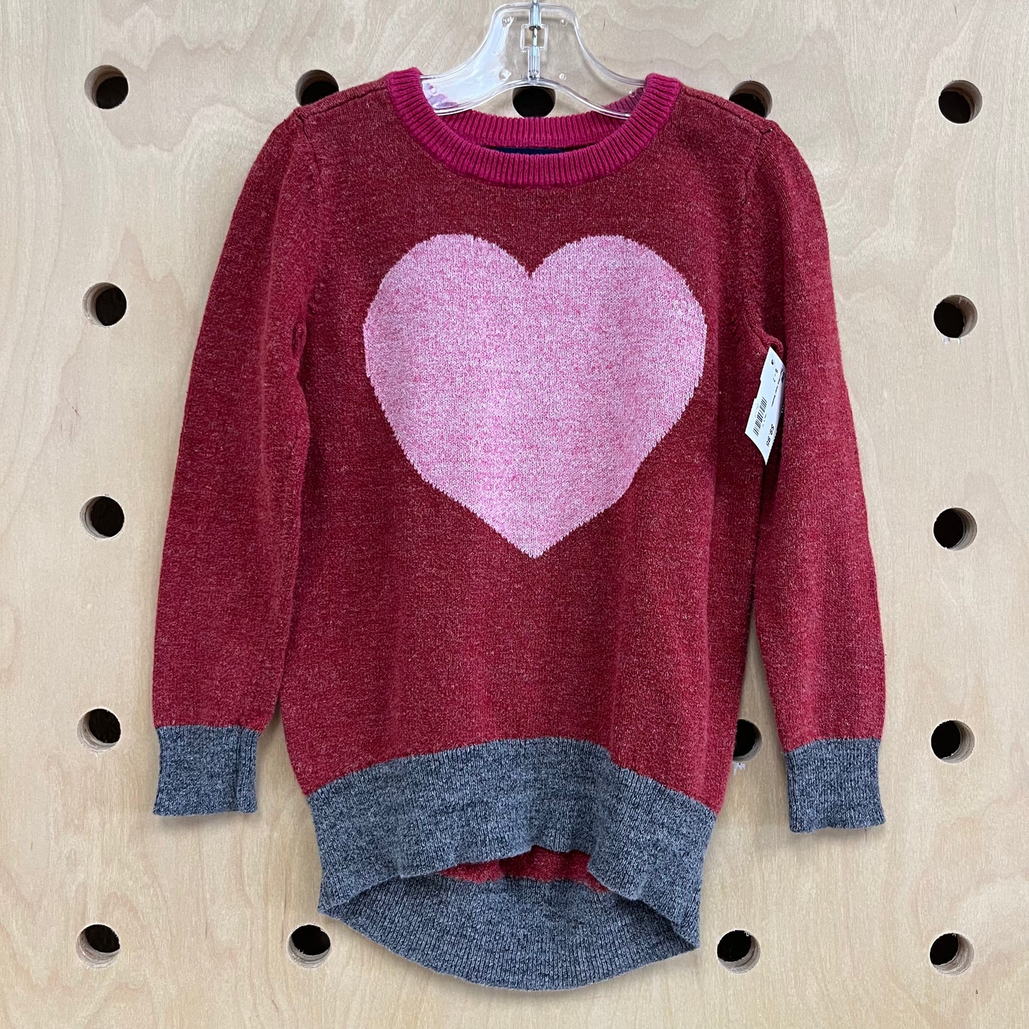 Red+Pink Heart Sweater