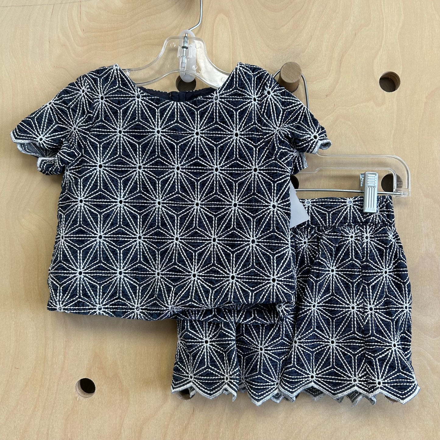 Blue+White Embroidered Outfit