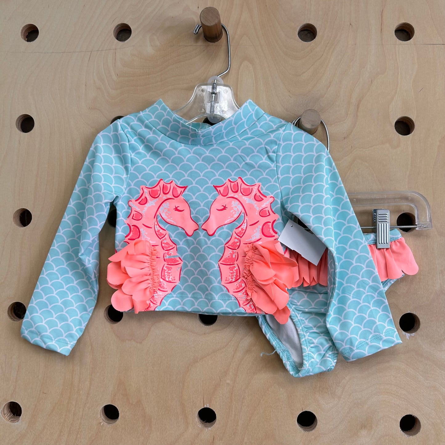 Blue & Pink Seahorse 2pc. Swimsuit