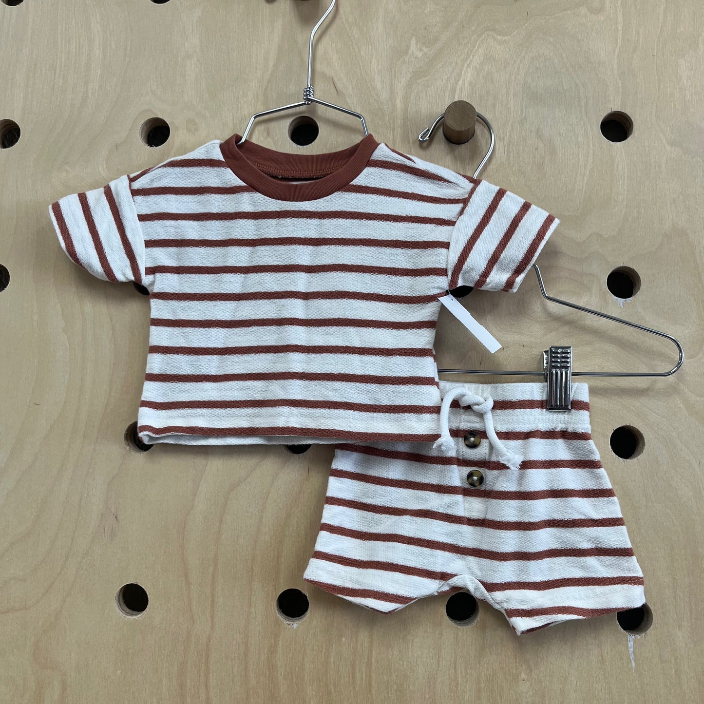 Brown & White Terry Outfit