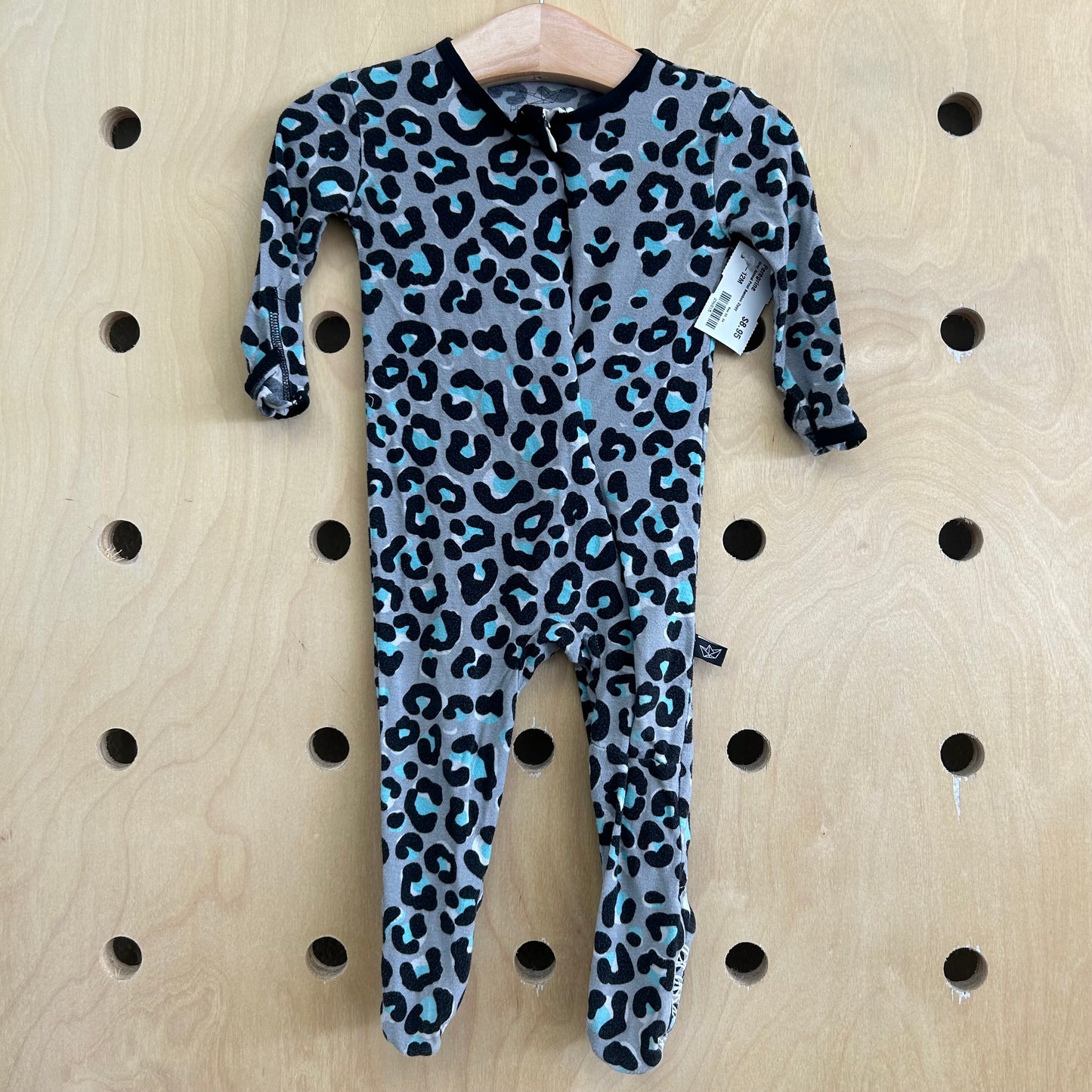 Grey Animal Print Bamboo Zippy