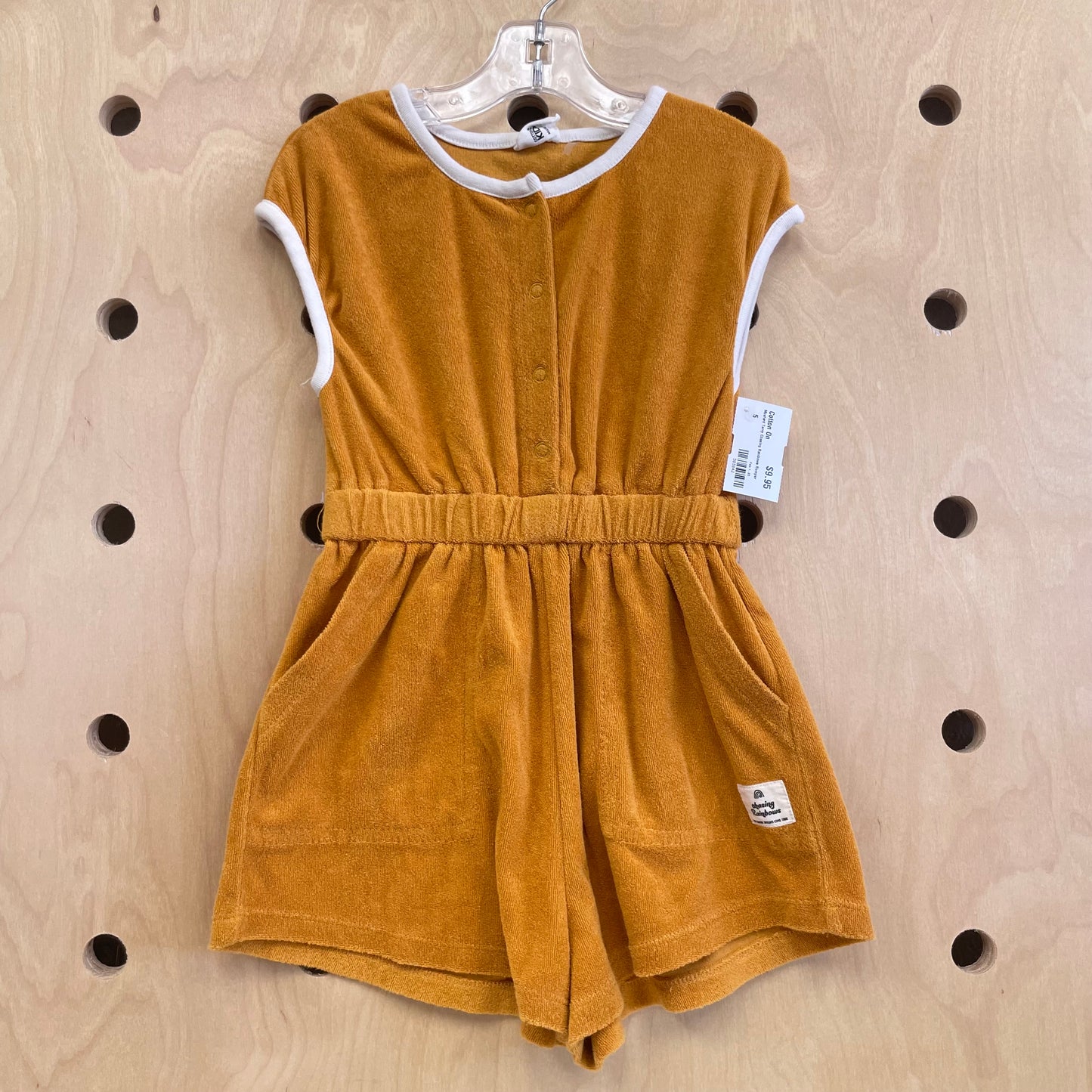 Mustard Terry Chasing Rainbows Romper