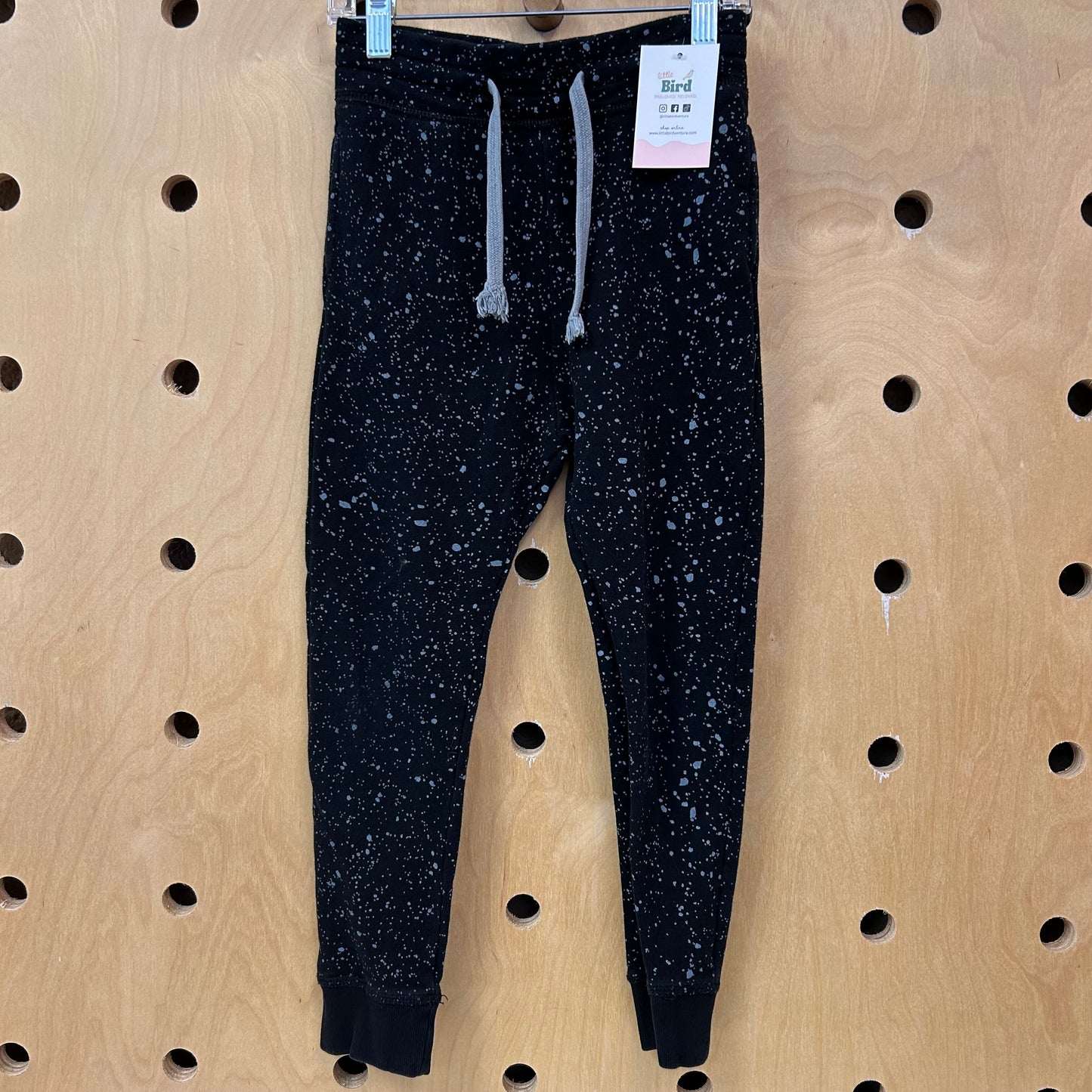 Black + Grey Spotty Joggers