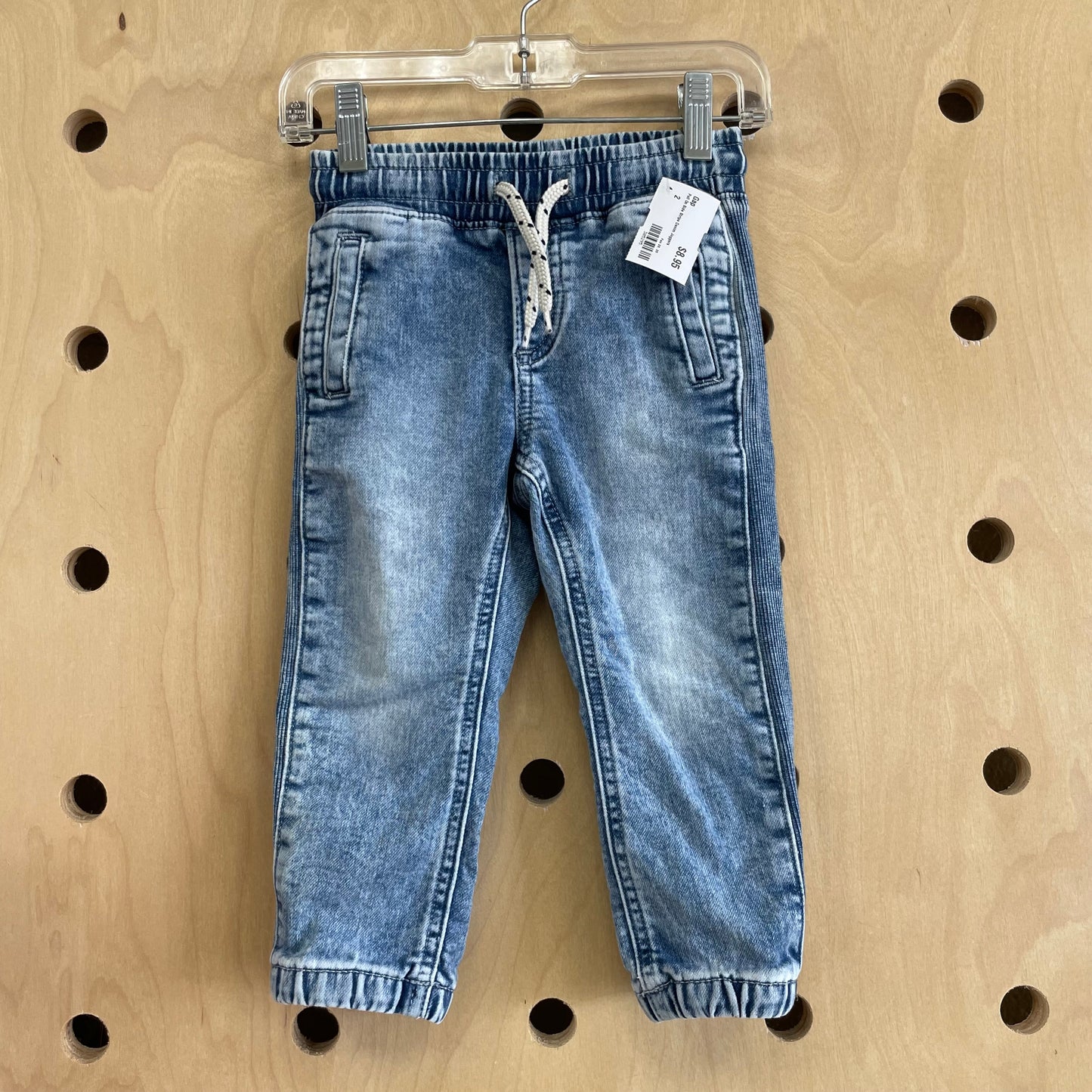 Pull On Side Stripe Denim Joggers