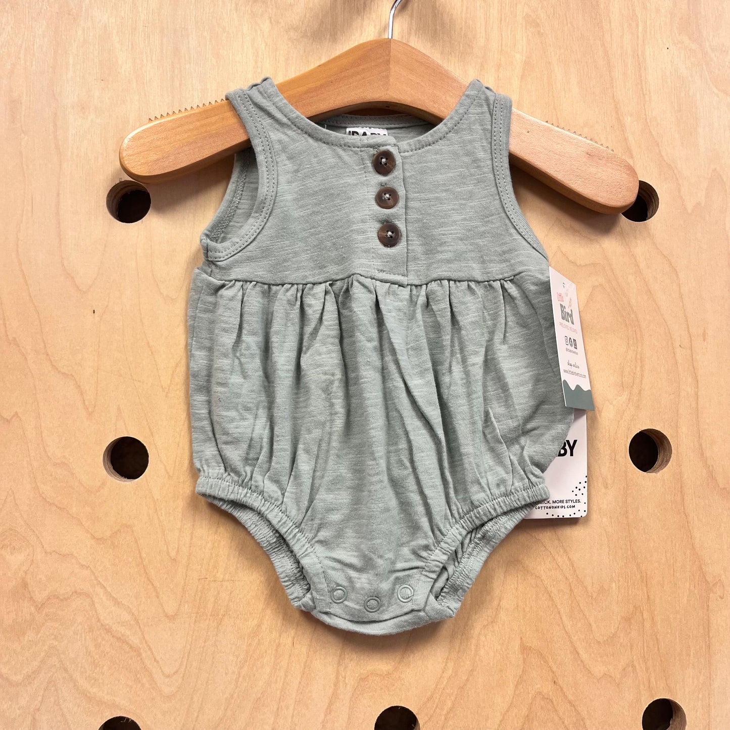 Stone Green Bubble Romper NEW!