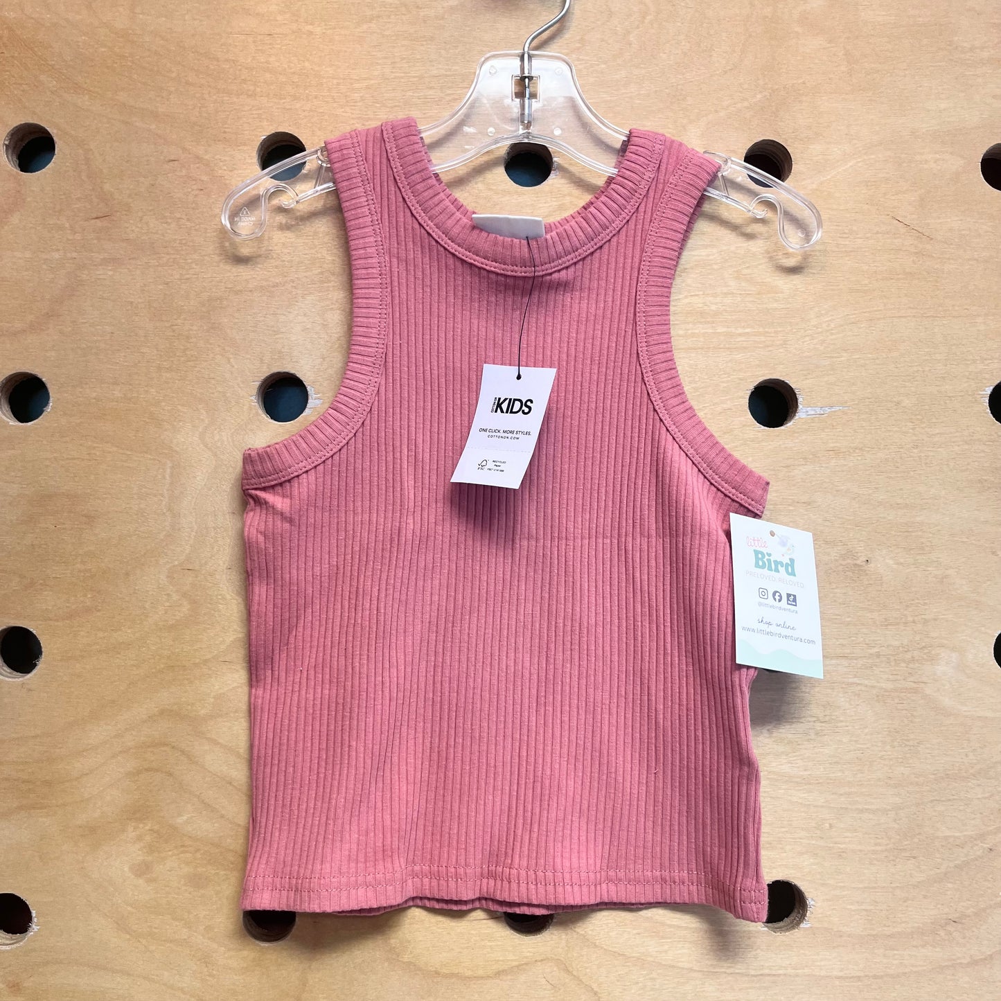 Pink Ribbed Tank NEW!!