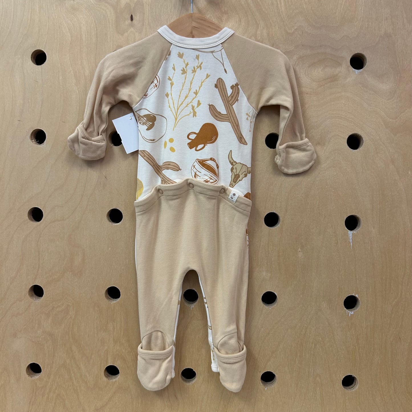 Beige Western Bum Flap Zippy