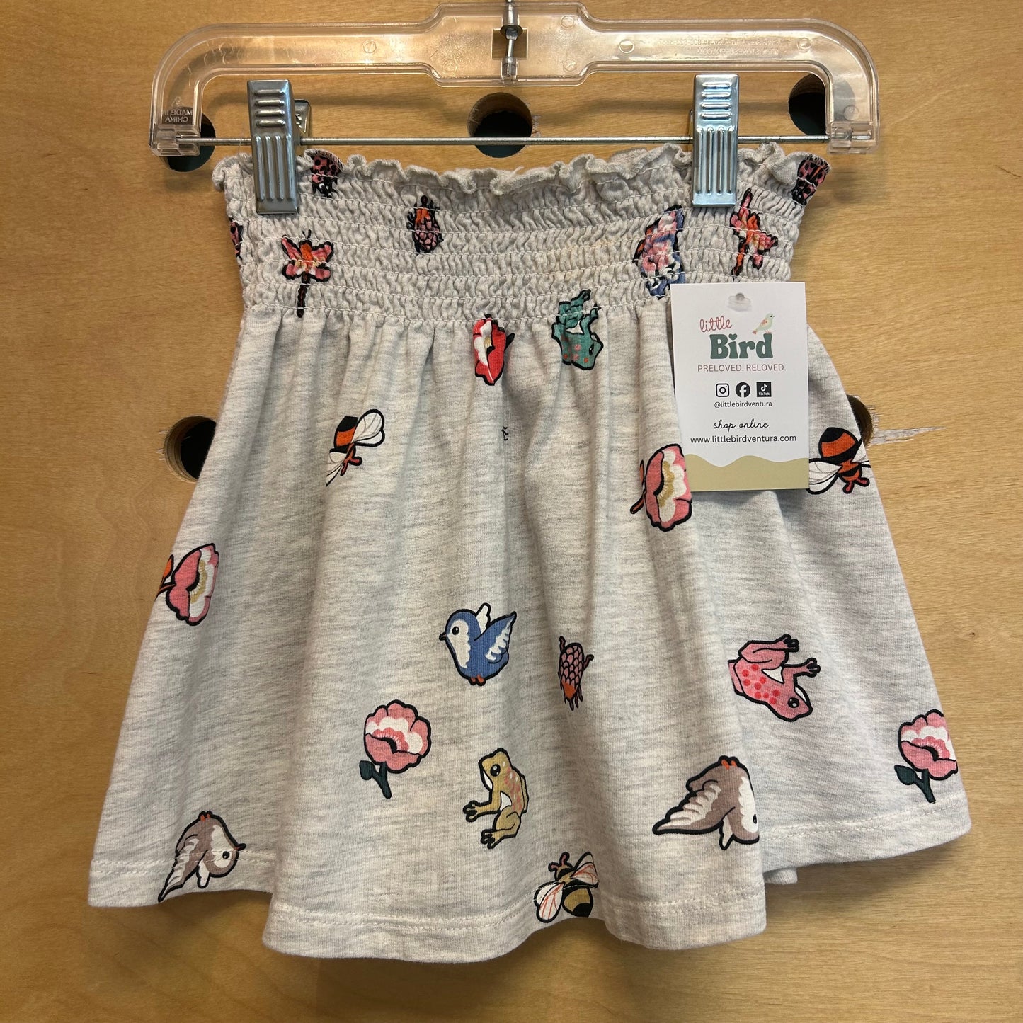 Grey Spring Critters Skirt