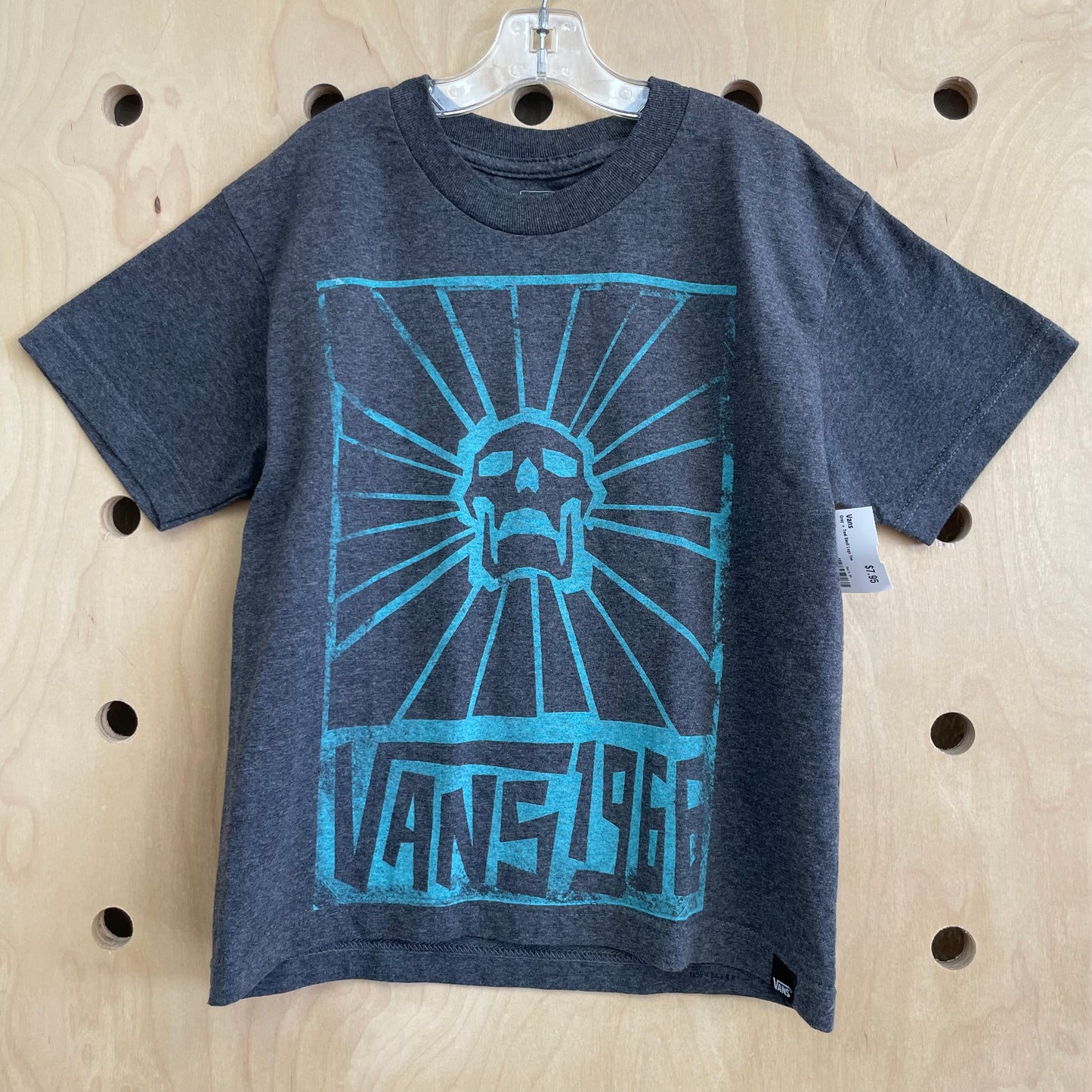 Grey + Teal Skull Logo Tee