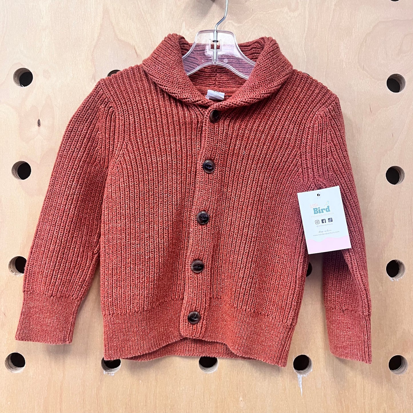 Rust Button Knit Sweater