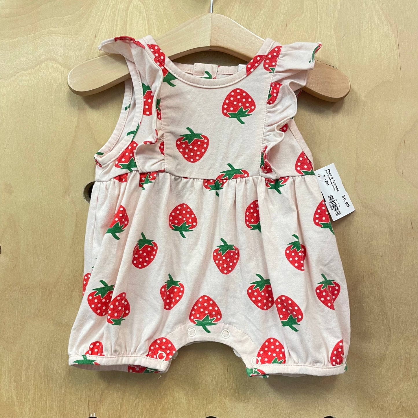 Pink Strawberry Romper