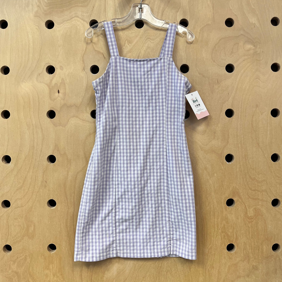 White/Lavender Fitted Picnic Dress