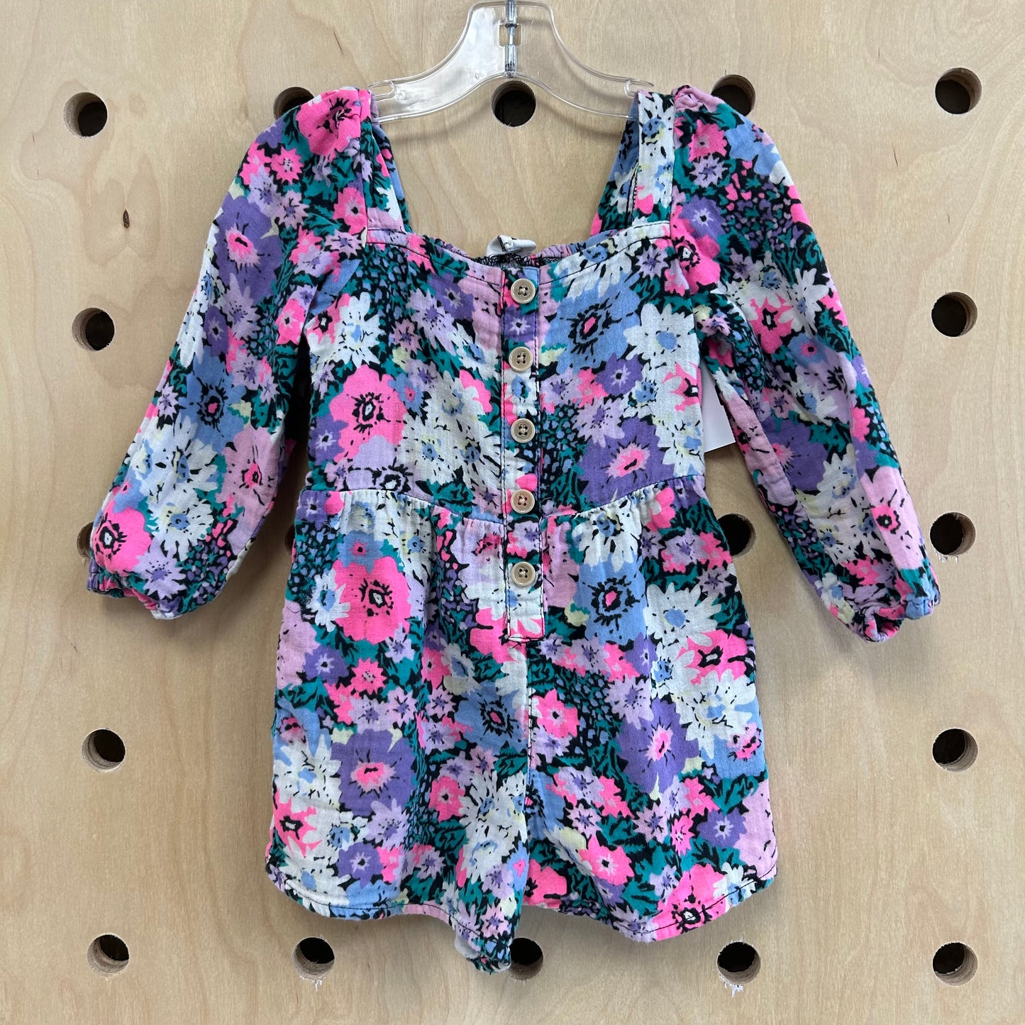 Purple Floral Romper