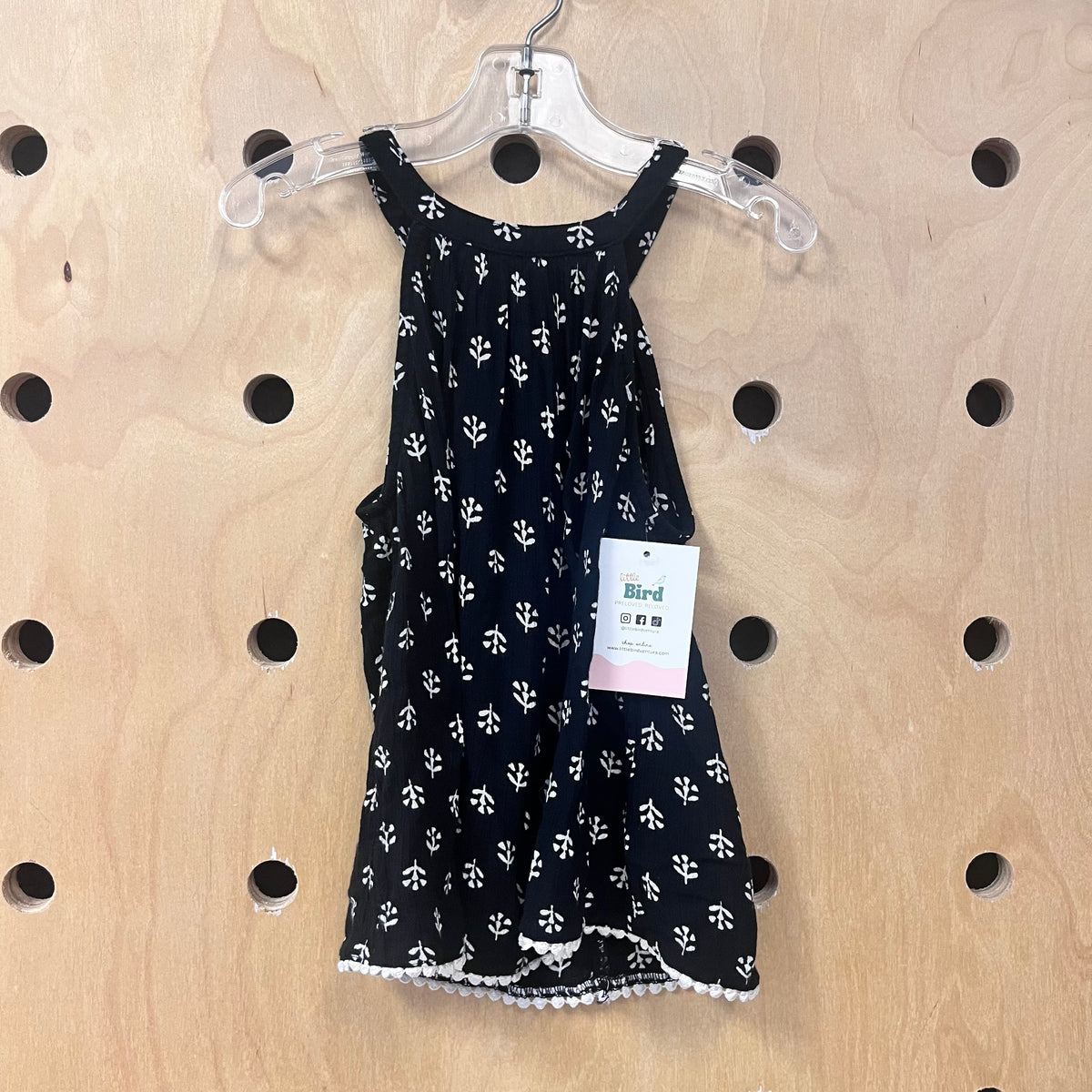 Black Floral Tank