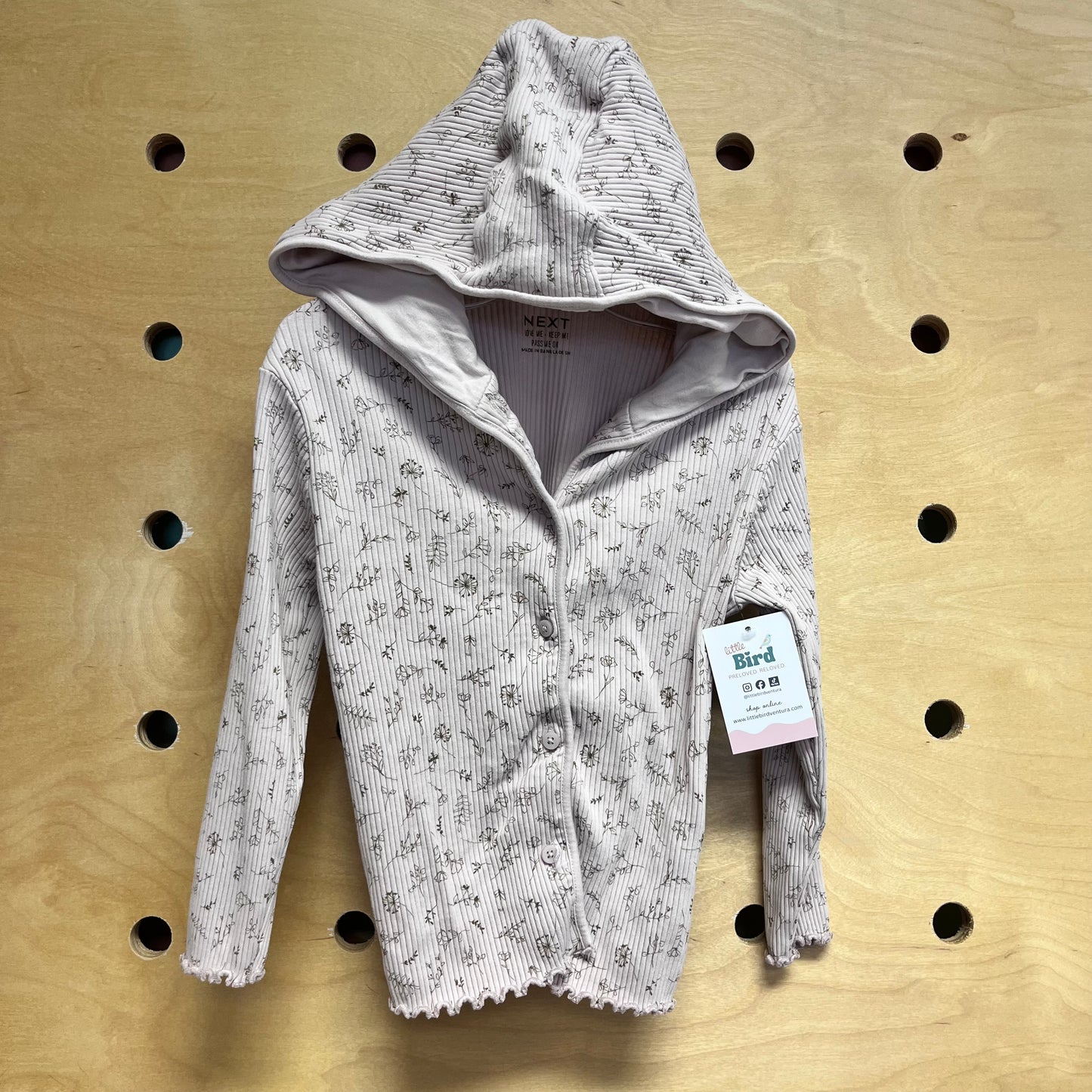 Lavender Ribbed Dandelion Hooded LS
