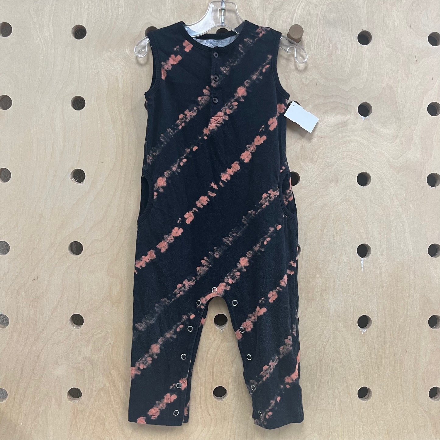 Black Bleached Romper