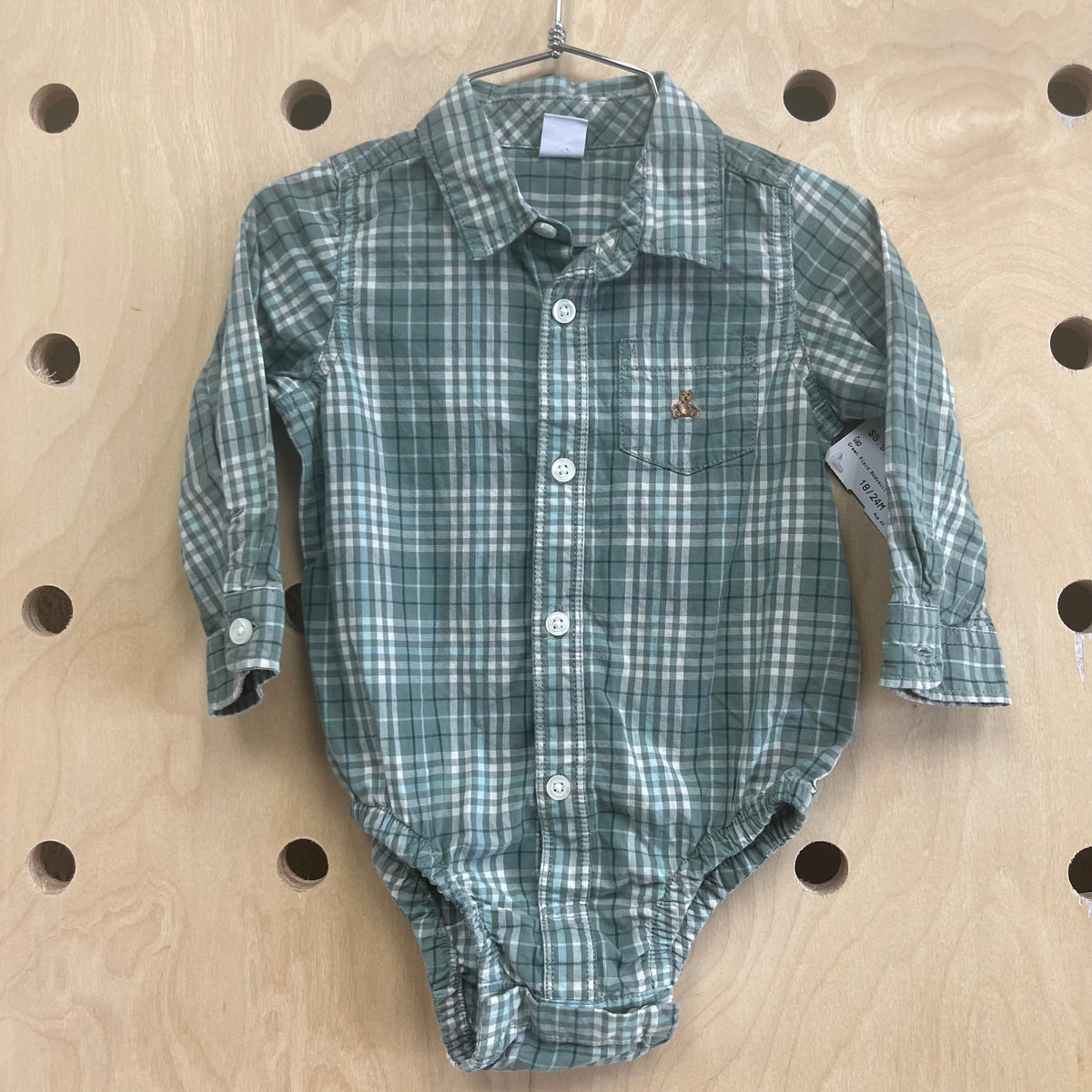 Green Plaid Bodysuit